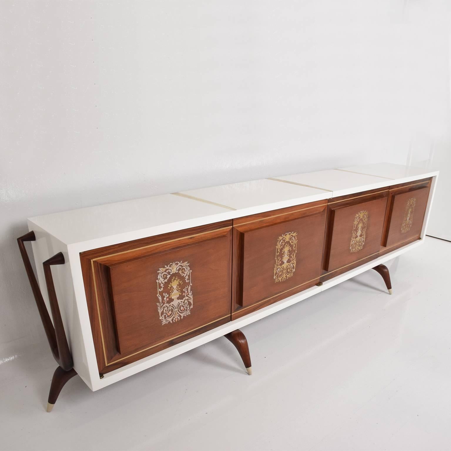 Stunning and Rare Mid-Century Modernist Custom Credenza, Mexico, 1950s 2