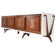 Stunning and Rare Mid-Century Modernist Custom Credenza, Mexico, 1950s