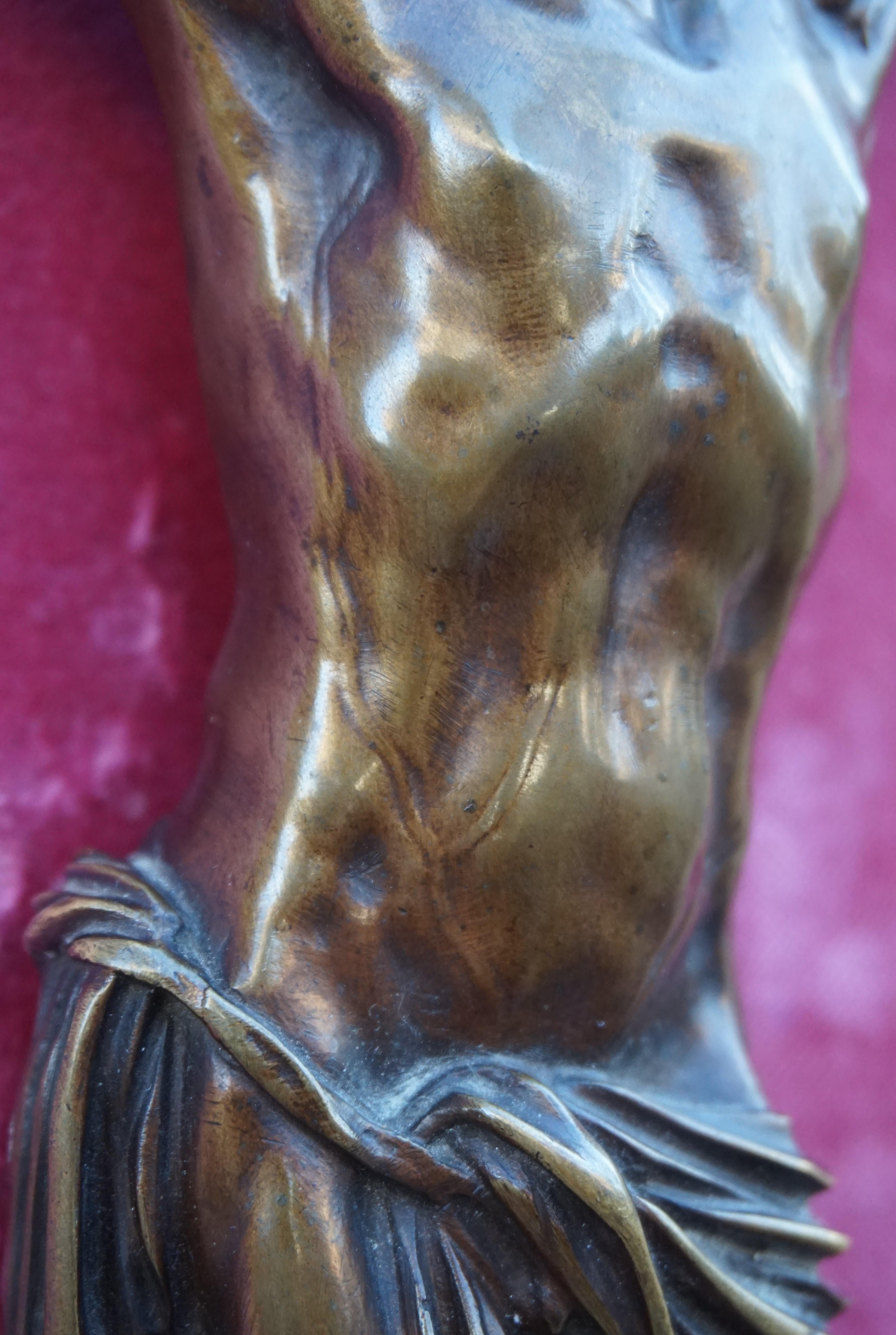 Stunning and Solid Bronze Corpus of Christ with Amazing Details and Great Patina 7