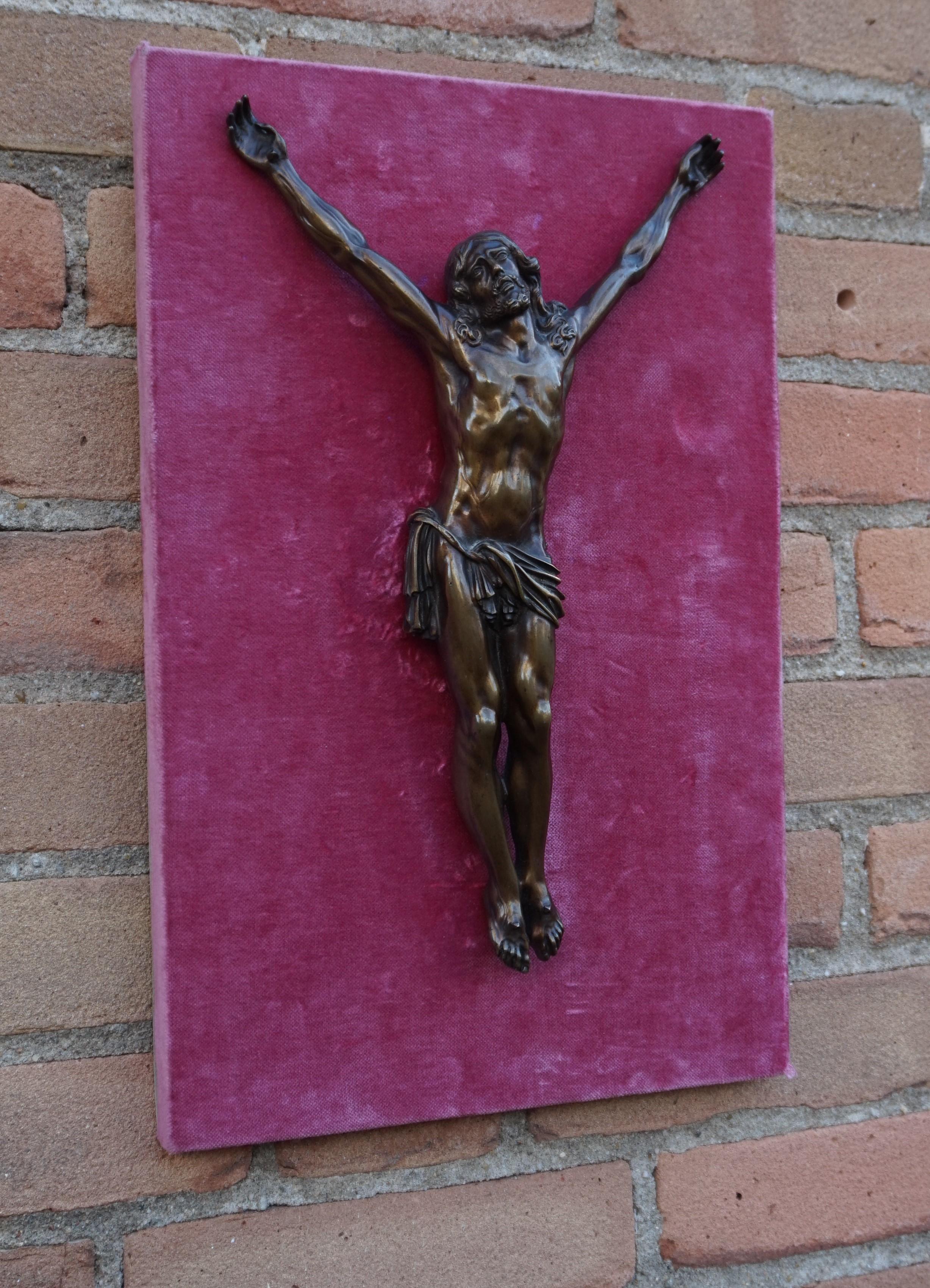 Amazing sculpture of Jesus on the cross.

This bronze sculpture of Christ is a powerful reminder of His agony and suffering on the cross. Much has changed in society since the life of Christ, but there are still many signs that we are far from being