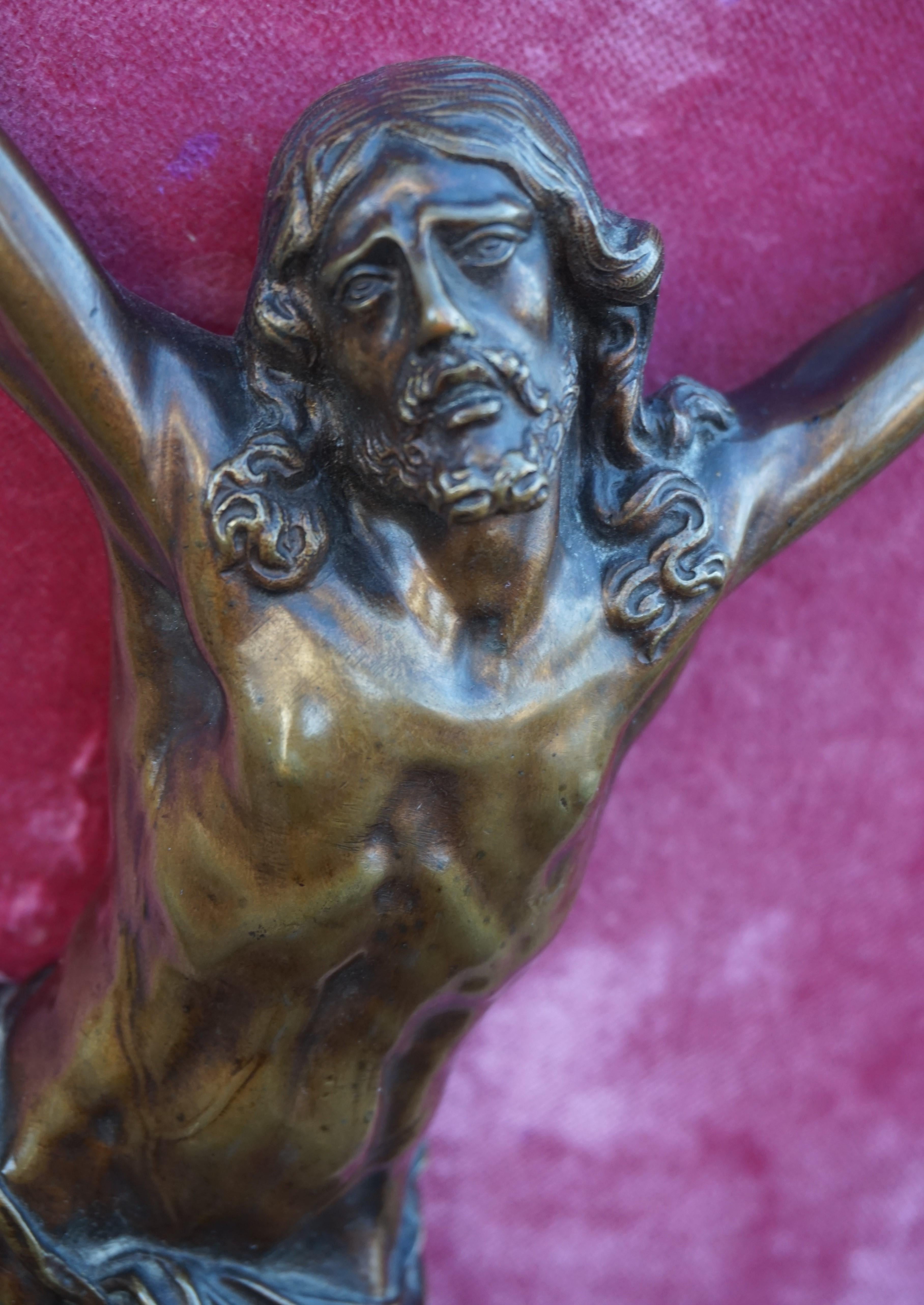 Hand-Crafted Stunning and Solid Bronze Corpus of Christ with Amazing Details and Great Patina
