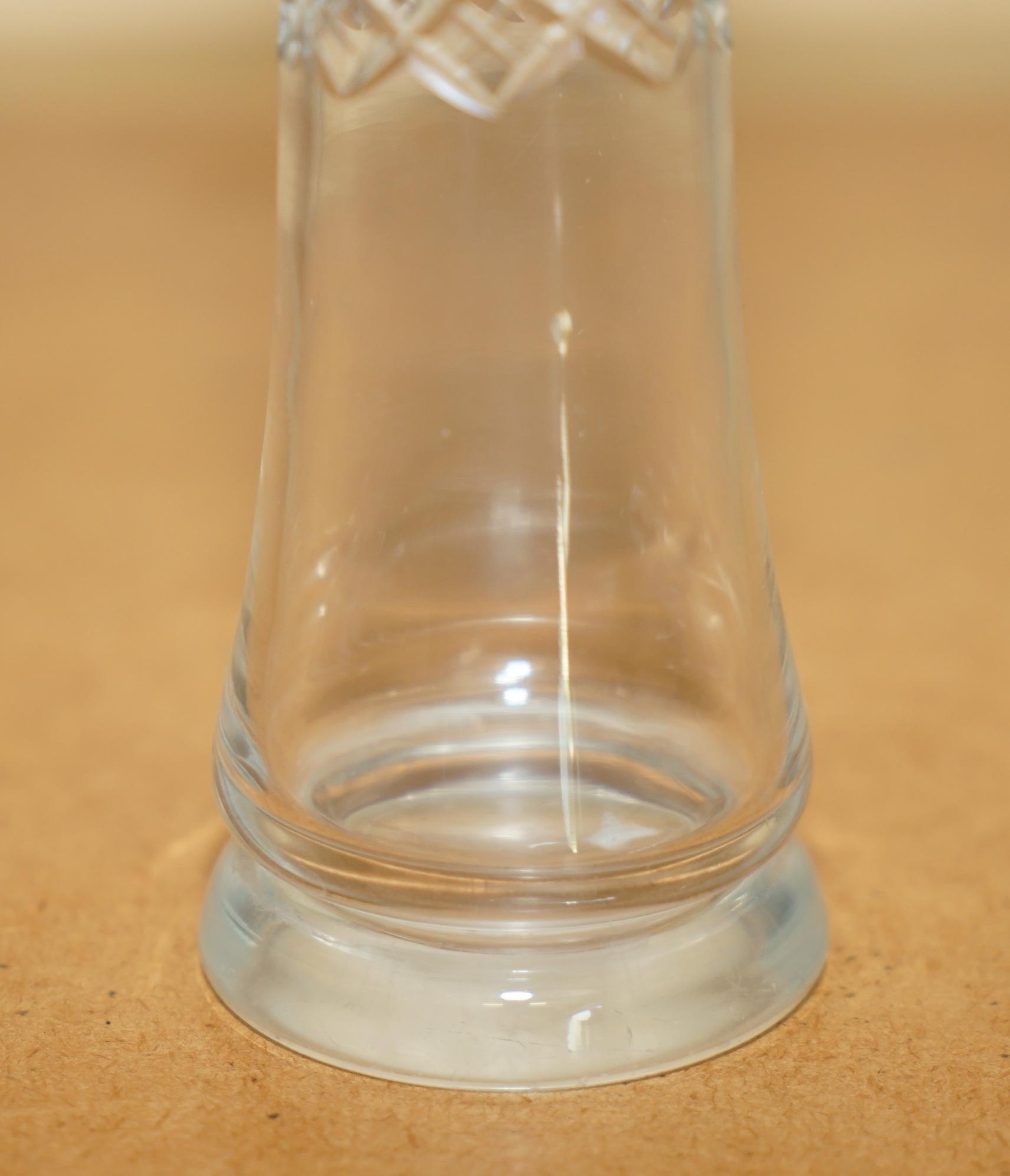 Fait main STUNNING ANTIQUE 1908 CUT GLASS CRYSTAL STERLING SILVER PLANT VASE MUST SEE en vente
