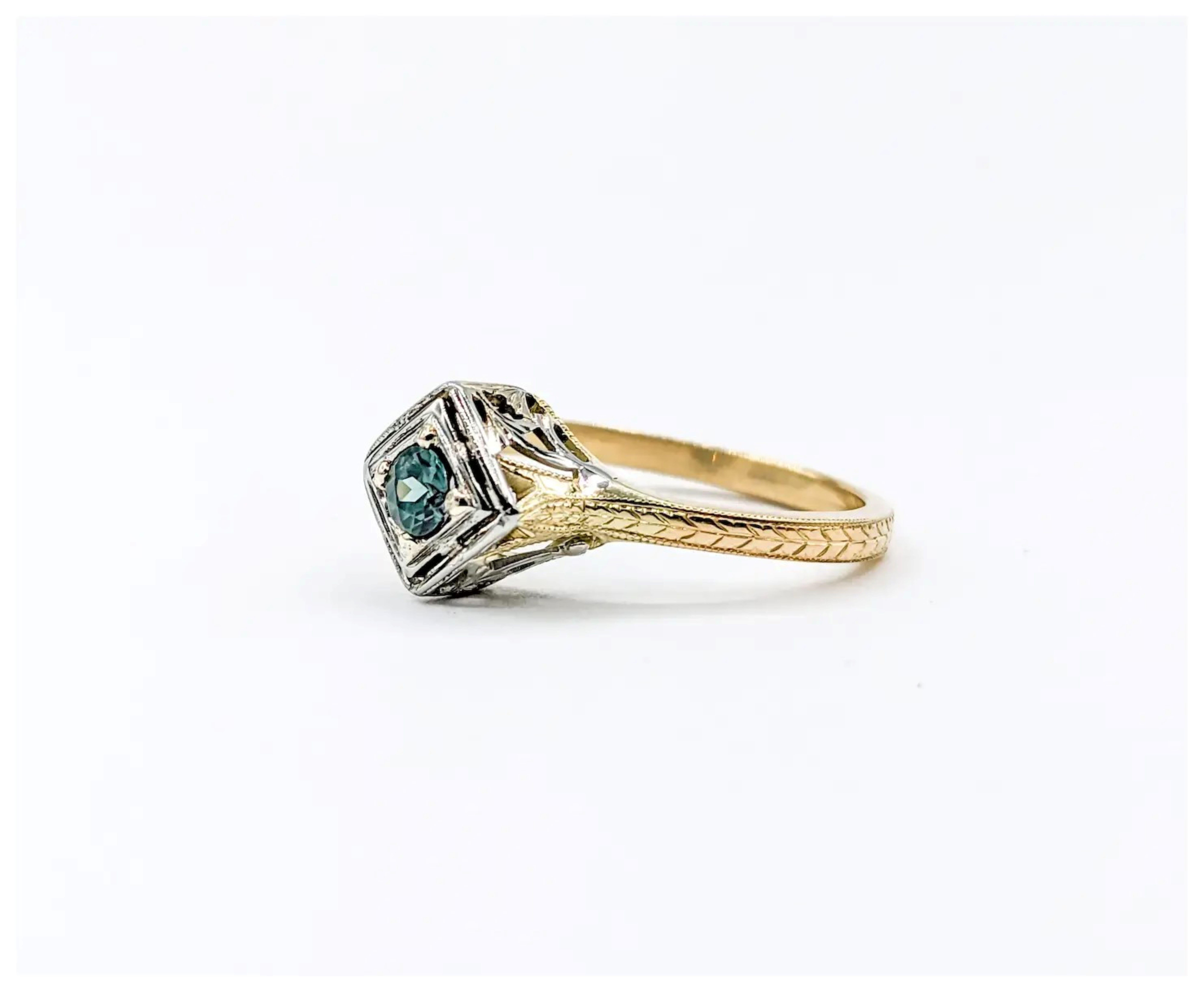 Art Nouveau Stunning Antique .20ct Natural Alexandrite Ring