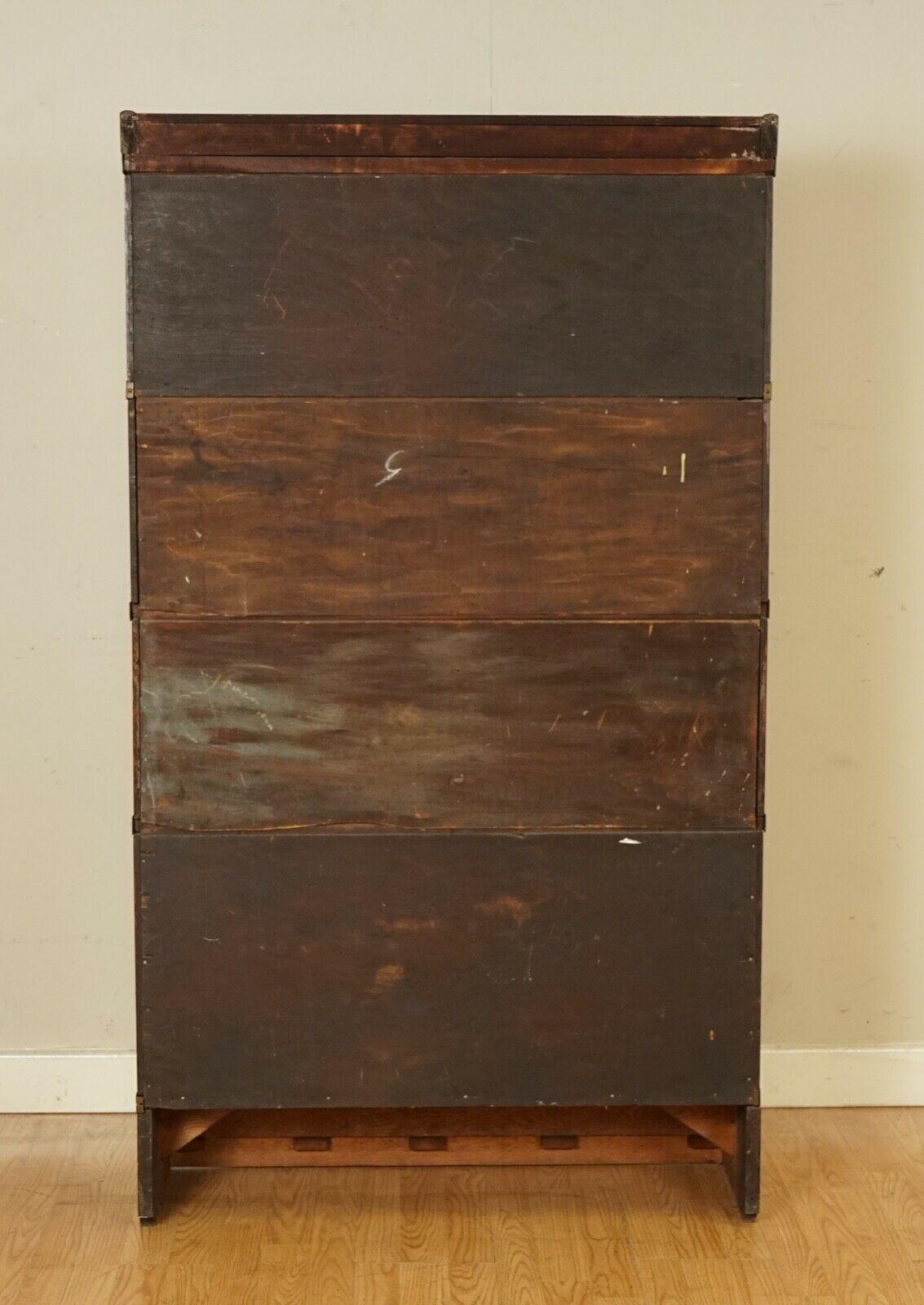 Stunning Antique 4 Section Oak Globe Wernicke Barristers Bookcase C.1920 '1/2' 6