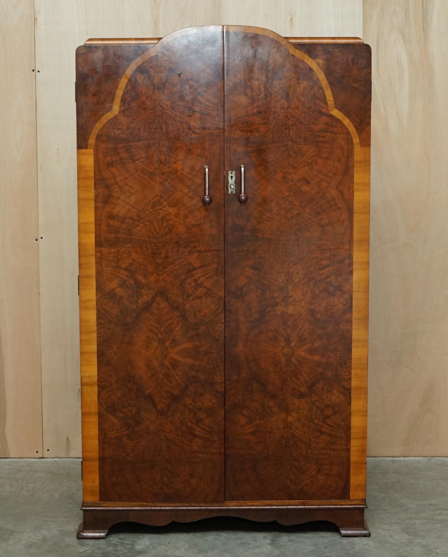 We are delighted to offer for sale this stunning, original circa 1920’s Art Deco small Wardrobe which is part of a suite

As mentioned this piece is part of a suite, in total I have a his and hers pair of wardrobes, the dressing table, one single
