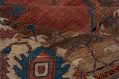 Fine Antique Bakhshayesh Carpet, Rust, Brown, Blue and Pink Tones