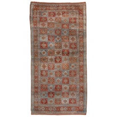 Stunning Antique Belouch Rug, Blue Rust and Red Allover Field