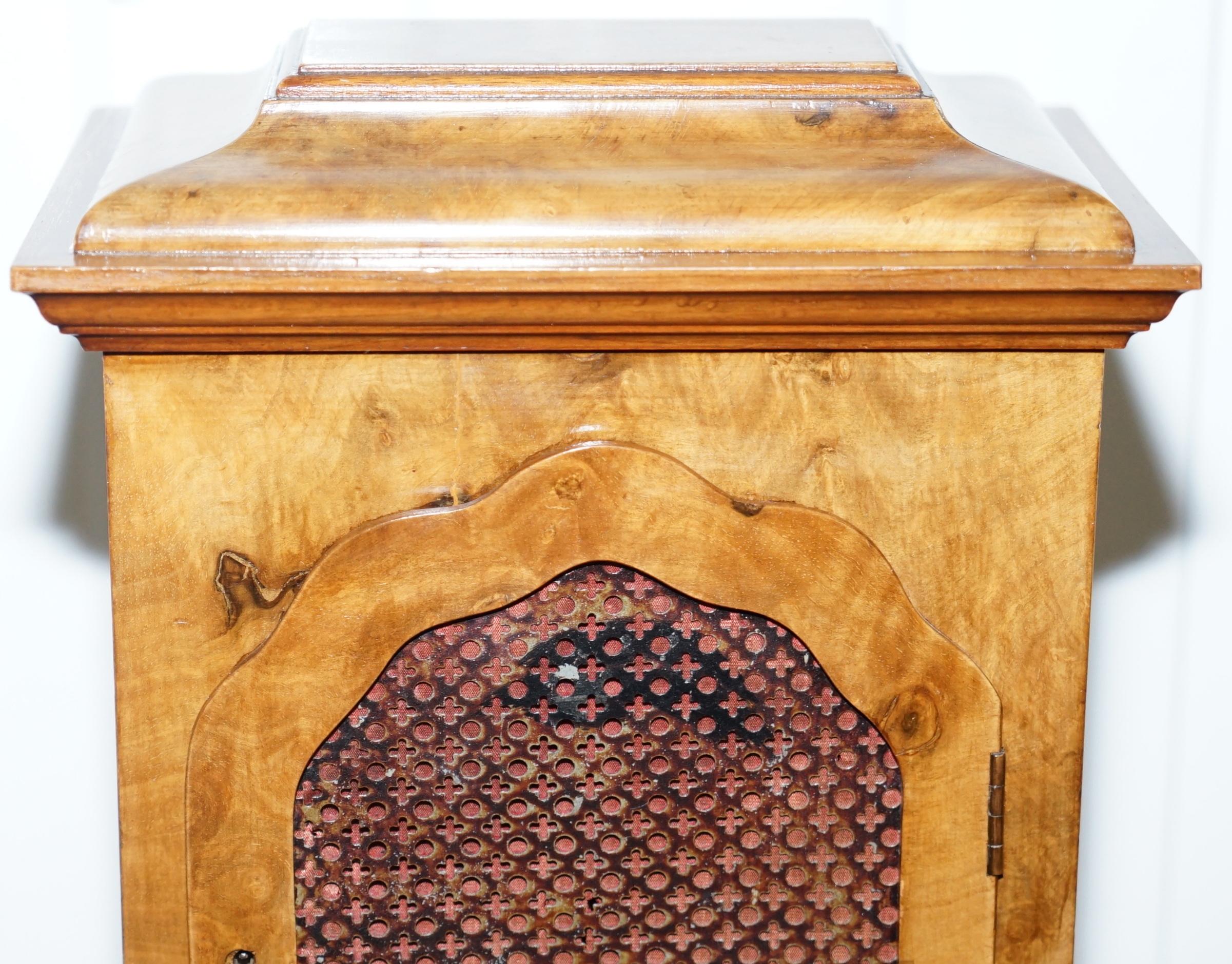 Stunning Antique Burr Walnut Mappin & Webb Mantle Clock with Claw and Ball Feet 5