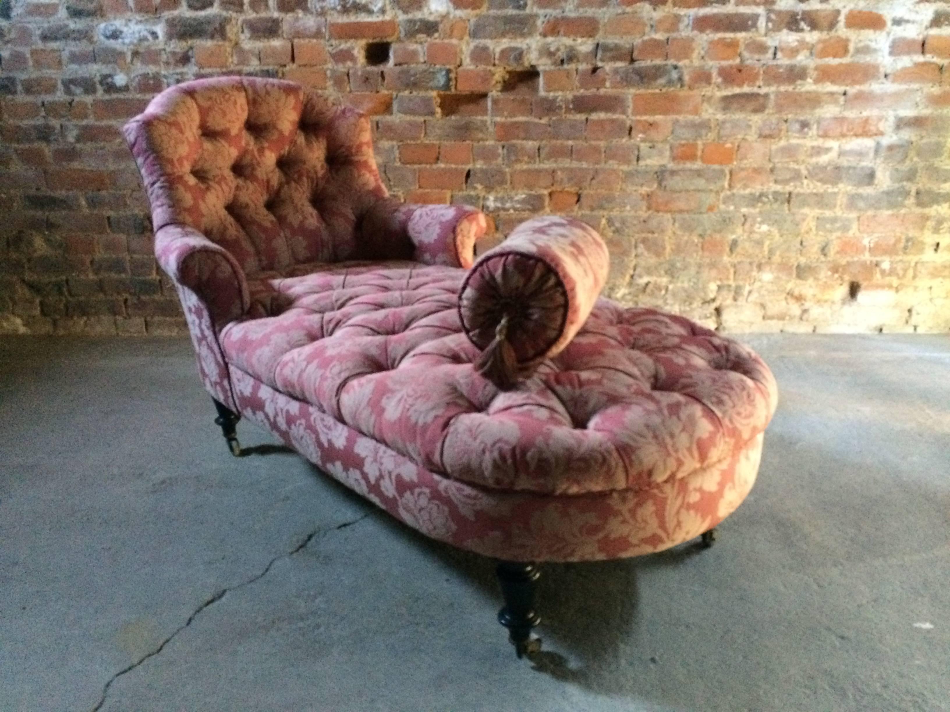 Stunning Antique Chaise Longue Daybed Napoleon III, 19th Century, Victorian In Excellent Condition In Longdon, Tewkesbury