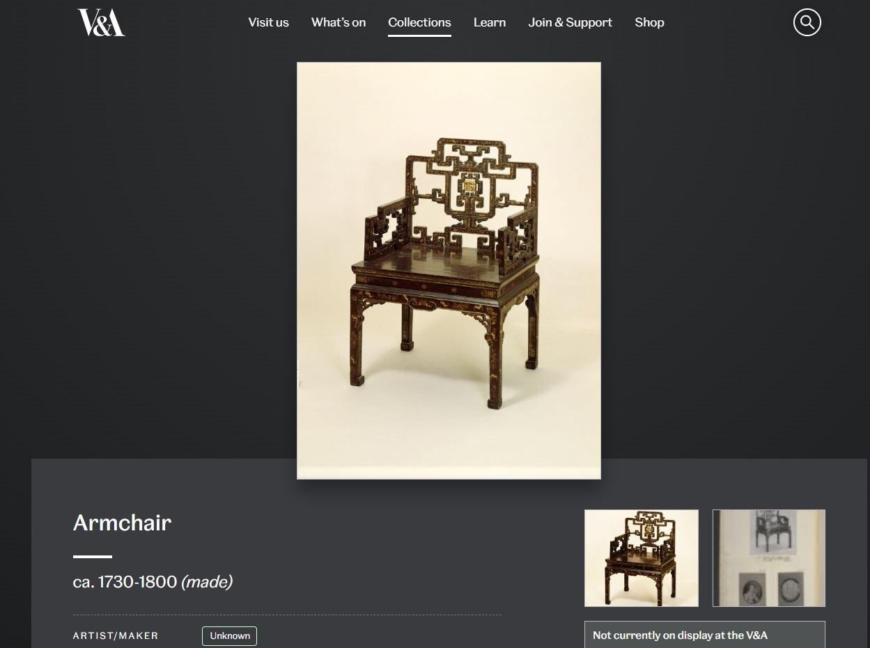Casa Reale Antiquariato

Royal House Antiques è lieta di offrire in vendita questa deliziosa poltrona cinese di Canton altamente decorativa, dipinta e rifinita a mano, come quella conservata al Victoria and Albert Museum. 

Le spese di spedizione