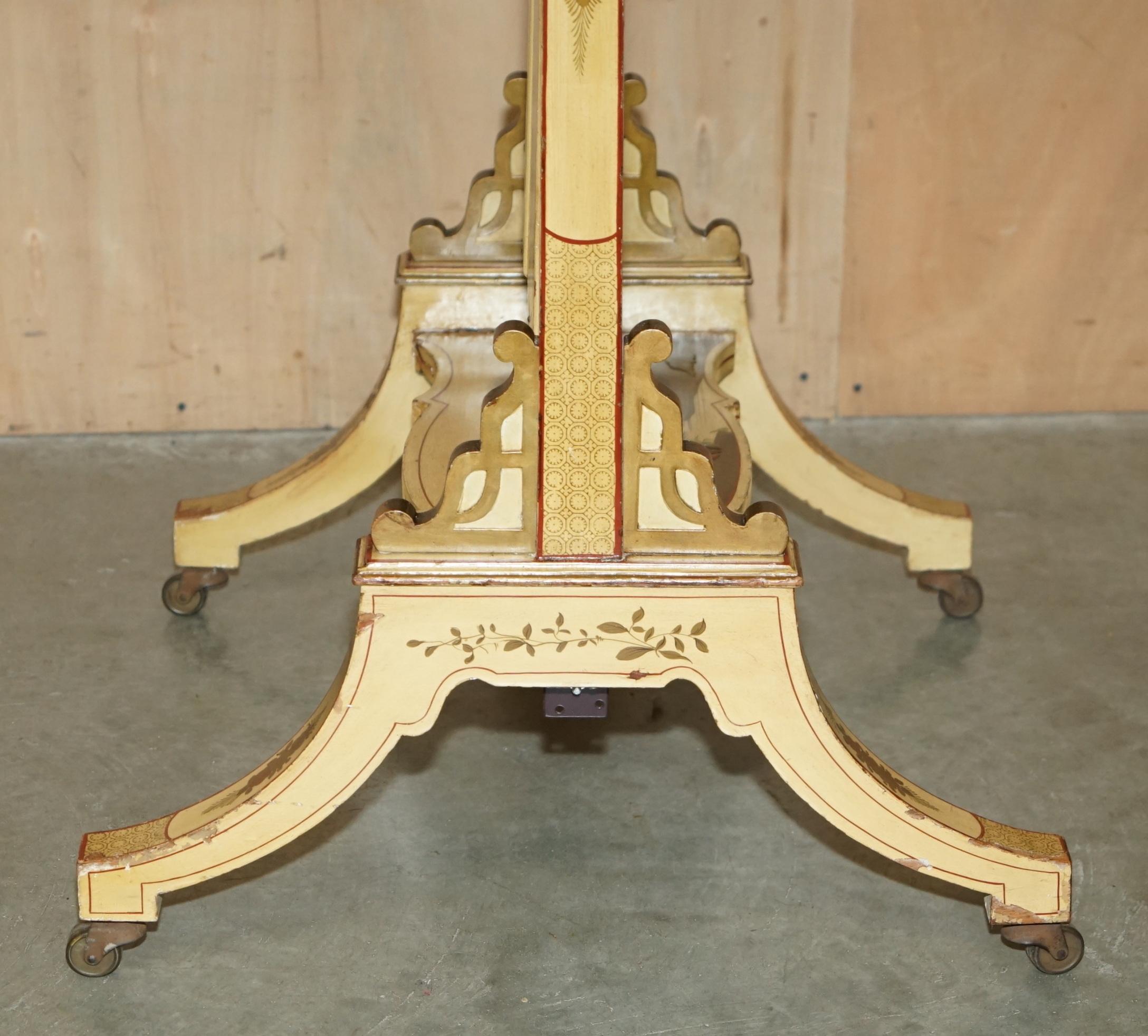 STUNNING ANTiQUE CHINESE EXPORT CIR 1920 HAND PAINTED & LACQUERED CHEVAL MIRROR im Angebot 5