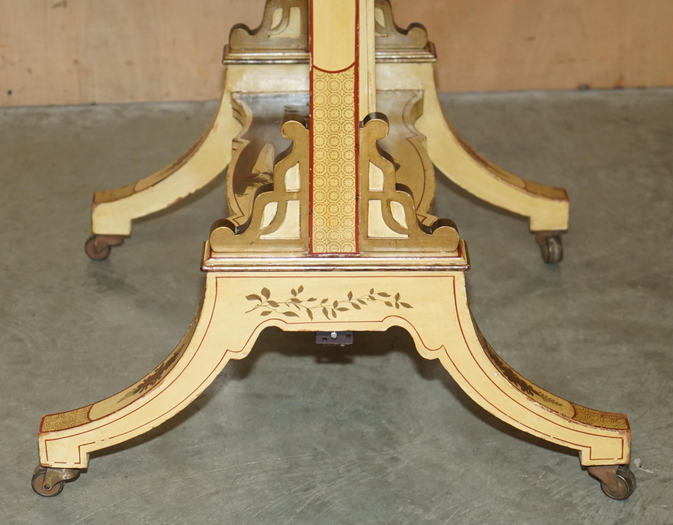 STUNNING ANTiQUE CHINESE EXPORT CIR 1920 HAND PAINTED & LACQUERED CHEVAL MIRROR im Angebot 9