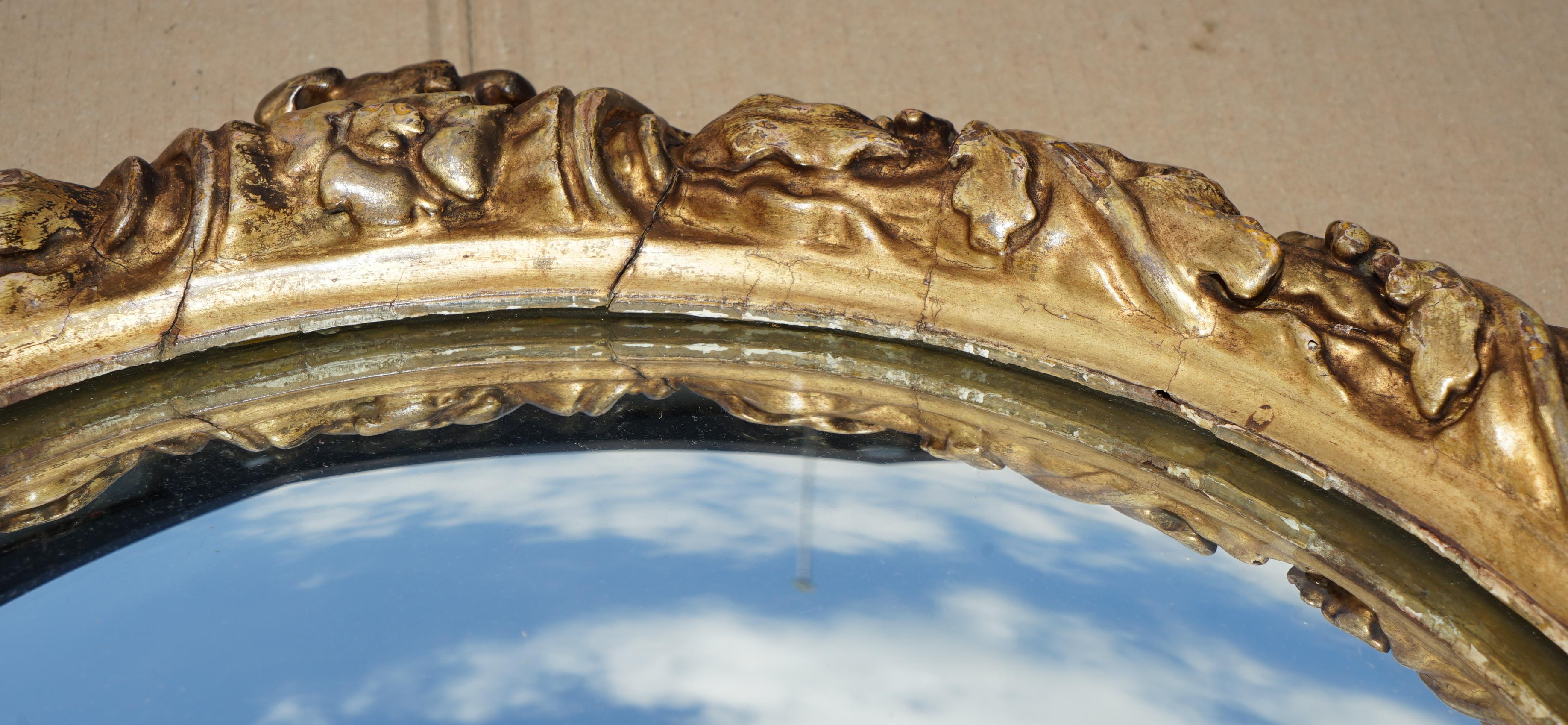 Miroir MIRROR ANTiQUE STUNNING CIRCA 1860-1880, sculpté à la main et orné d'un ornement enORNATE en vente