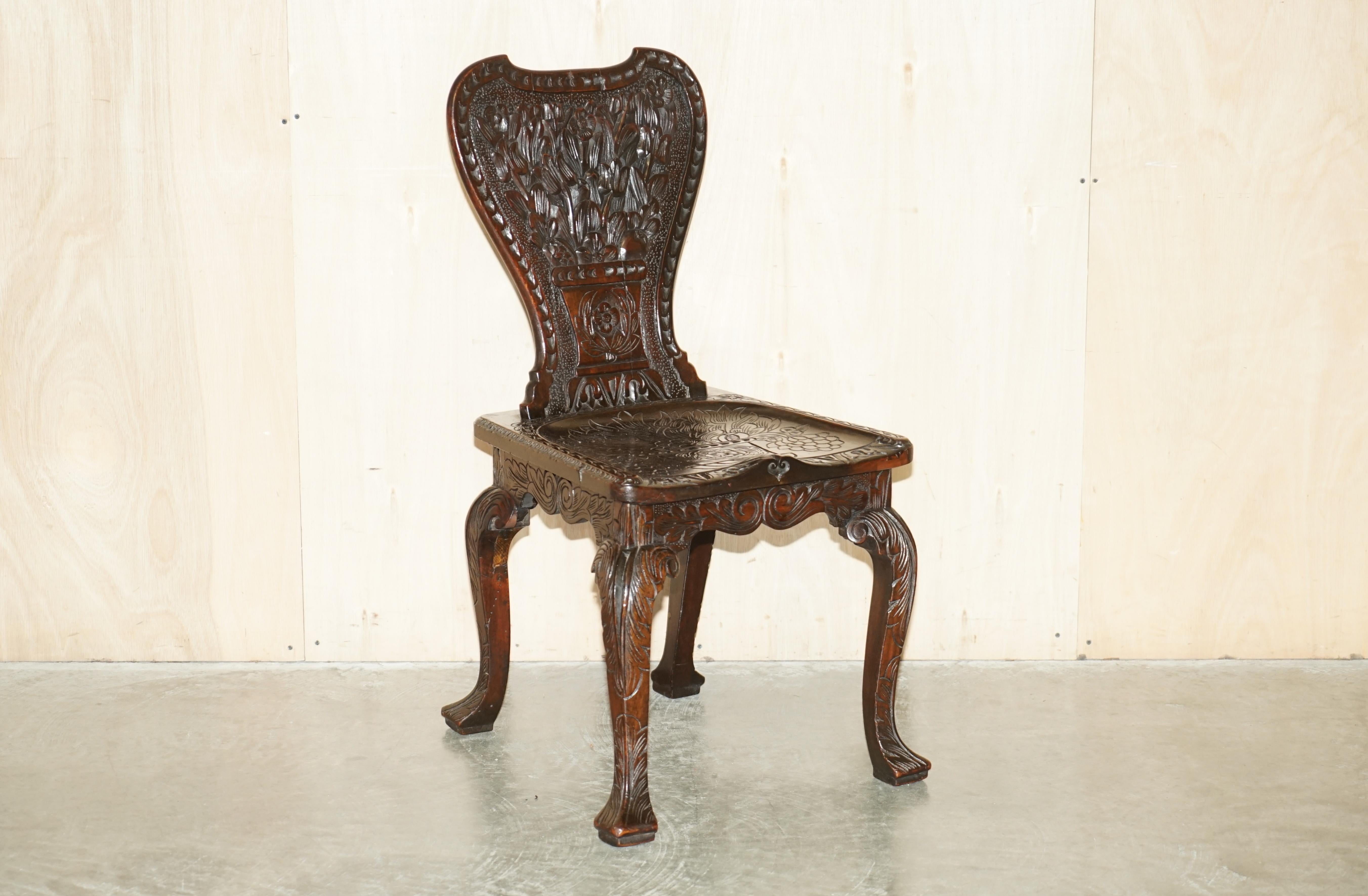 Royal House Antiques

Royal House Antiques is delighted to offer for sale this stunning original Victorian circa 1860-1880, ornately hand carved Colonial Hall chair which is super decorative 

Please note the delivery fee listed is just a guide, it