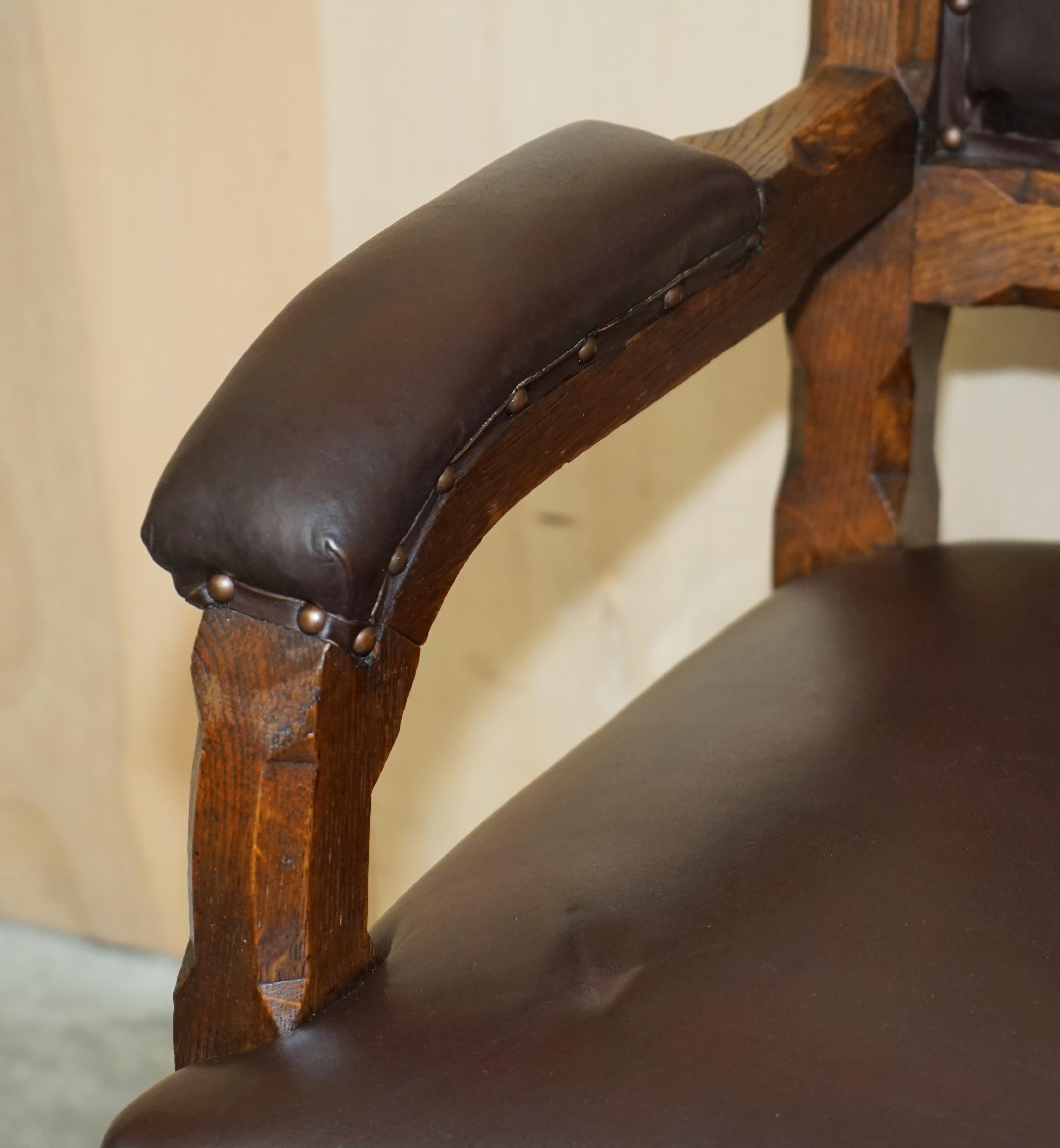 Late 19th Century STUNNING ANTIQUE CIRCA 1880 GOTHIC REViVAL OAK PUGIN STYLE CARVER ARMCHAIR