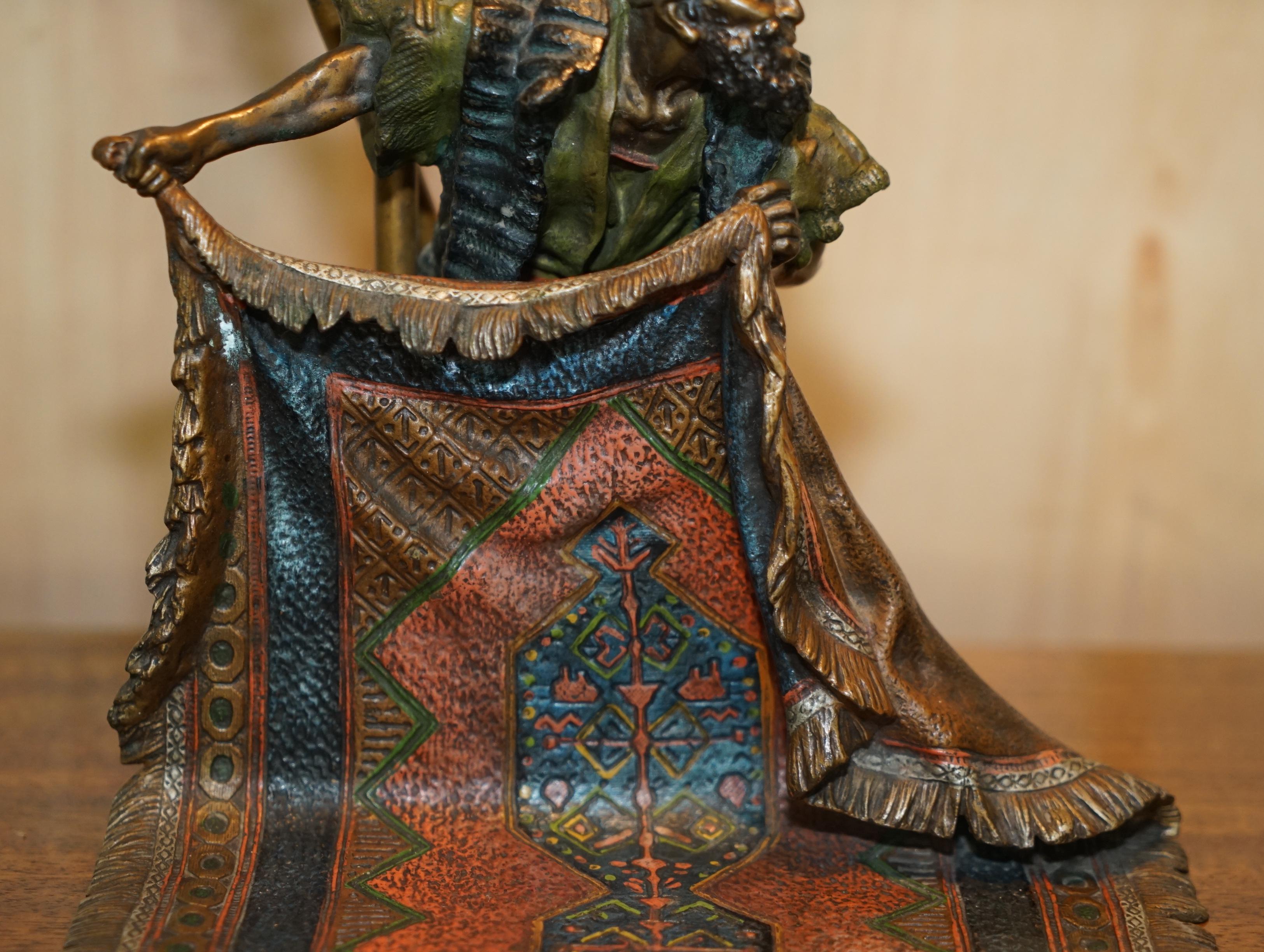 Bronze FRANZ BERGMAN, MARQUE DE VENTEUR DE CARACTÉRISTIQUE ANTIQUITÉE PAINTE DE BRONZE, 1910 en vente