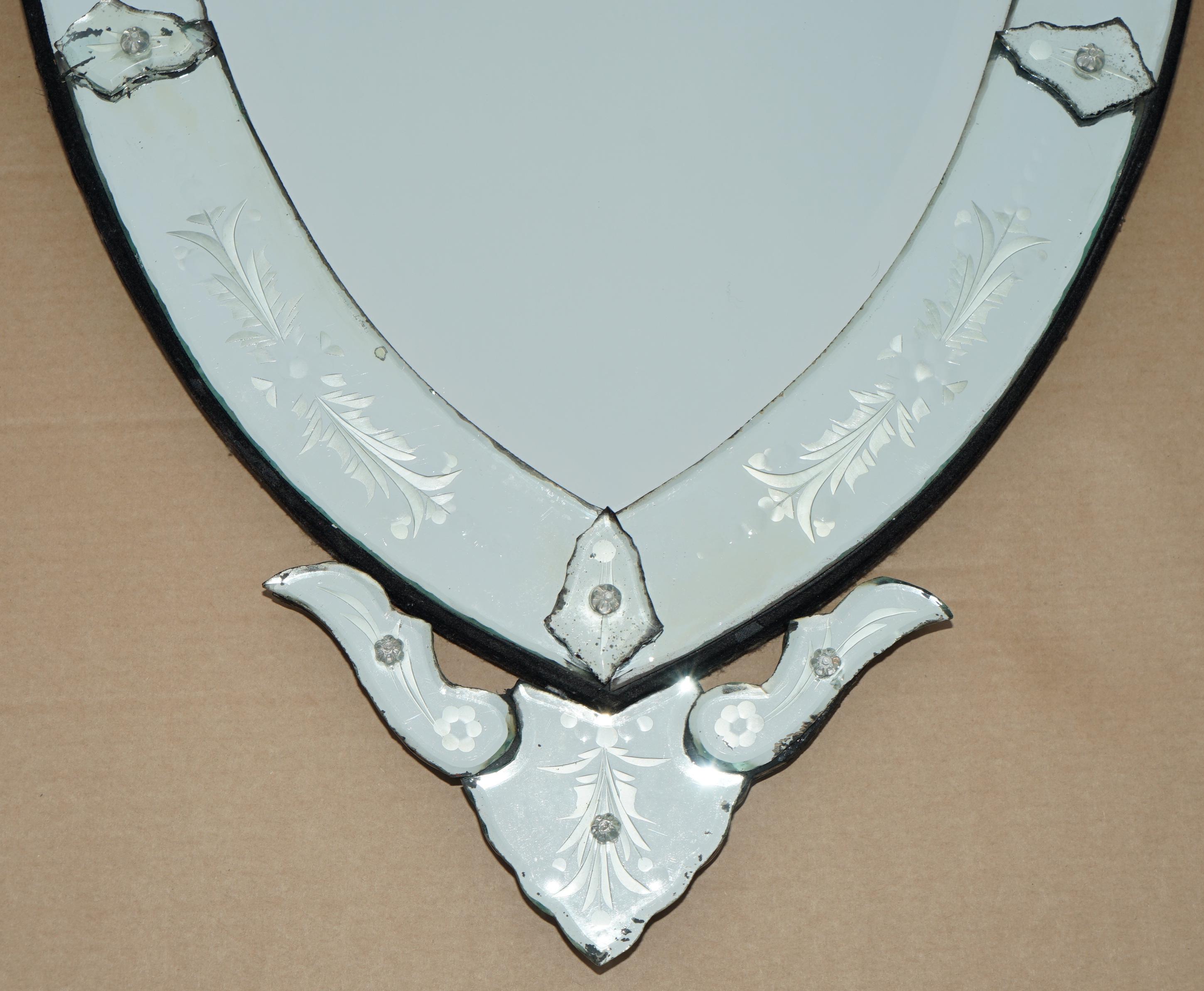 Royal House Antiques

Royal House Antiques is delighted to offer for sale this stunning original circa 1910’s Venetian etched mirror with bevelled edge frame in the shape of a heart which was hand made in Italy 

Please note the delivery fee listed