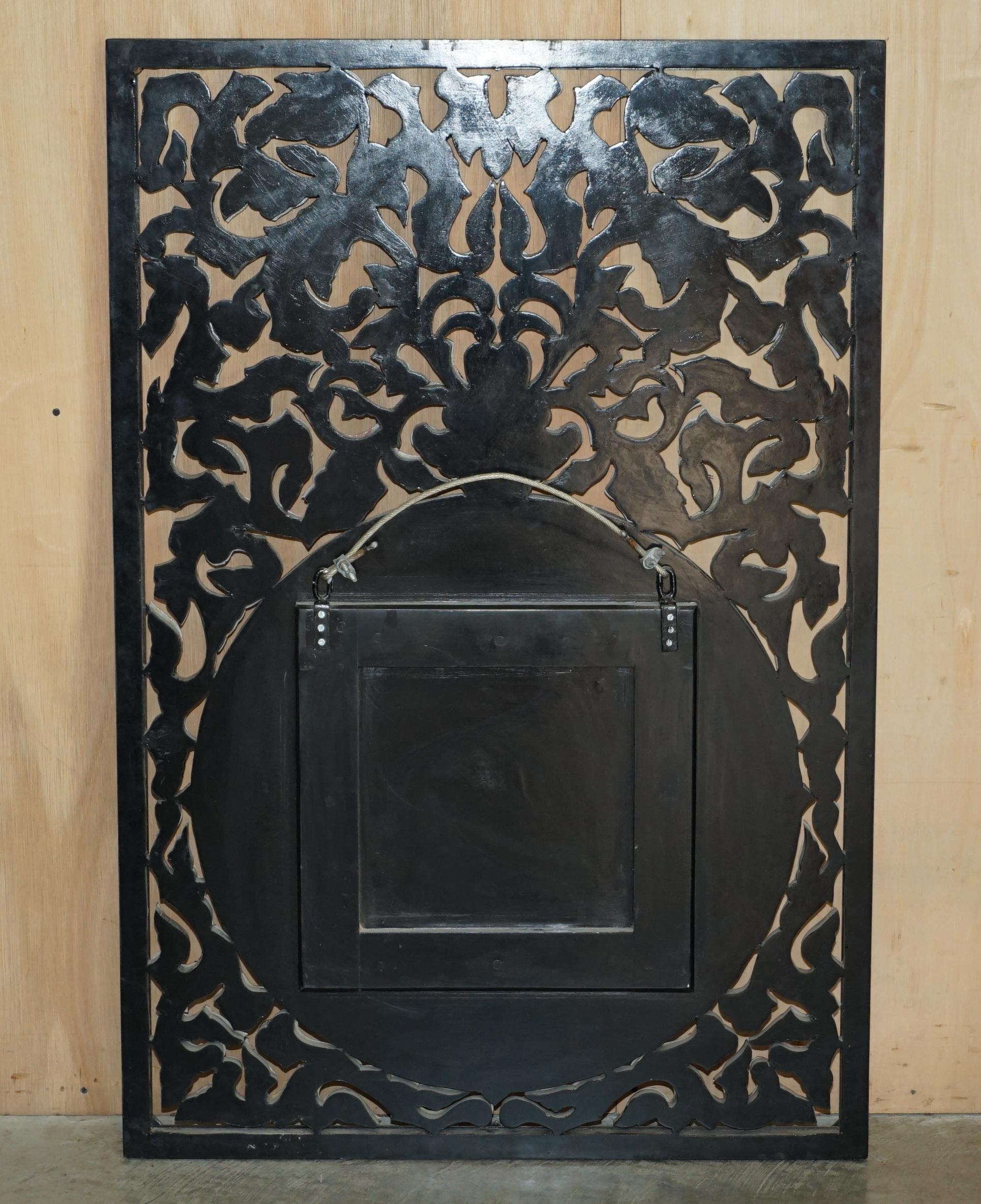 STUPENDO SPECCHIO DA PARETE ANTICO CIRCA 1930 VENEZIANO TRUMEAU ETCHED FRET WORK in vendita 9