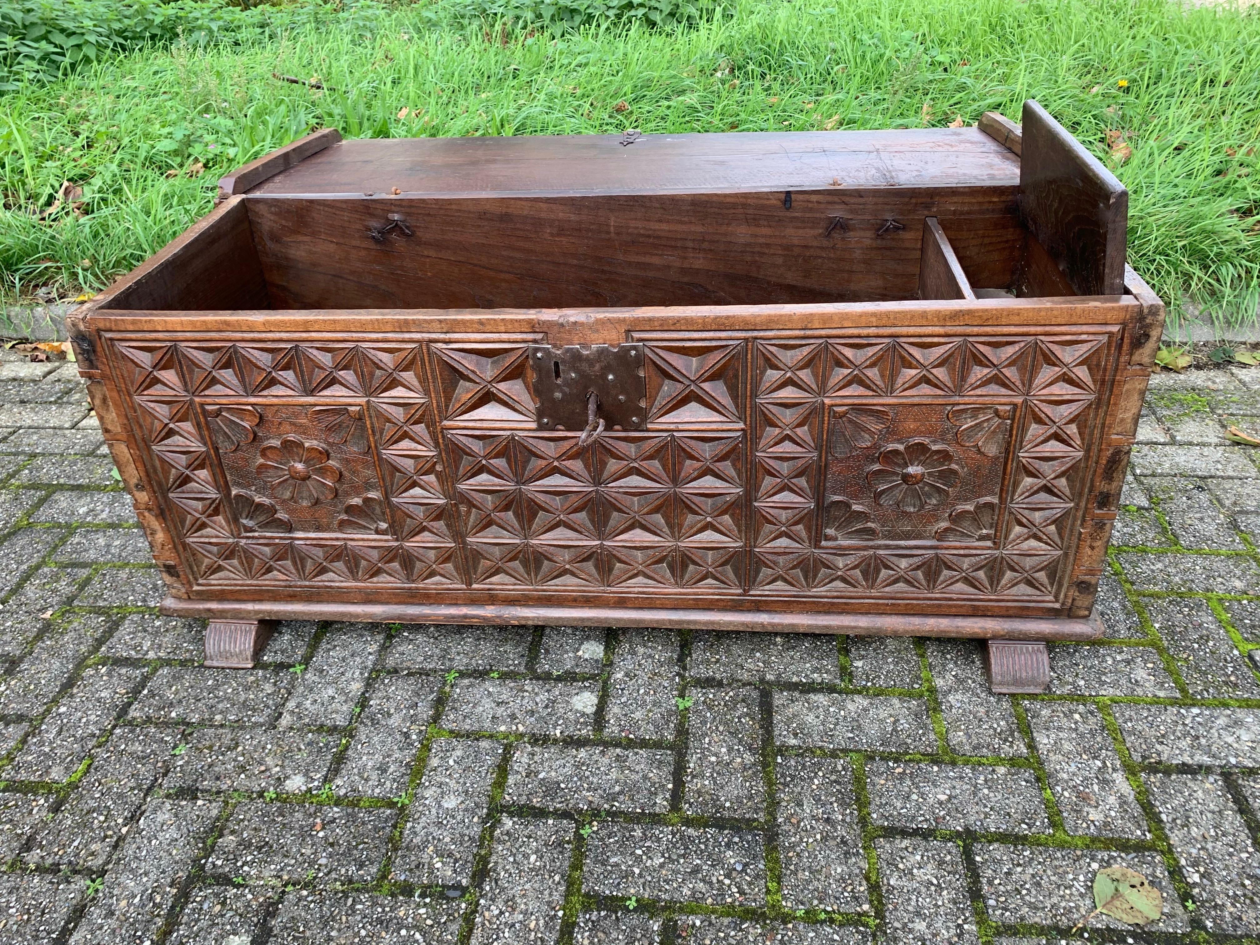 carved chest trunk