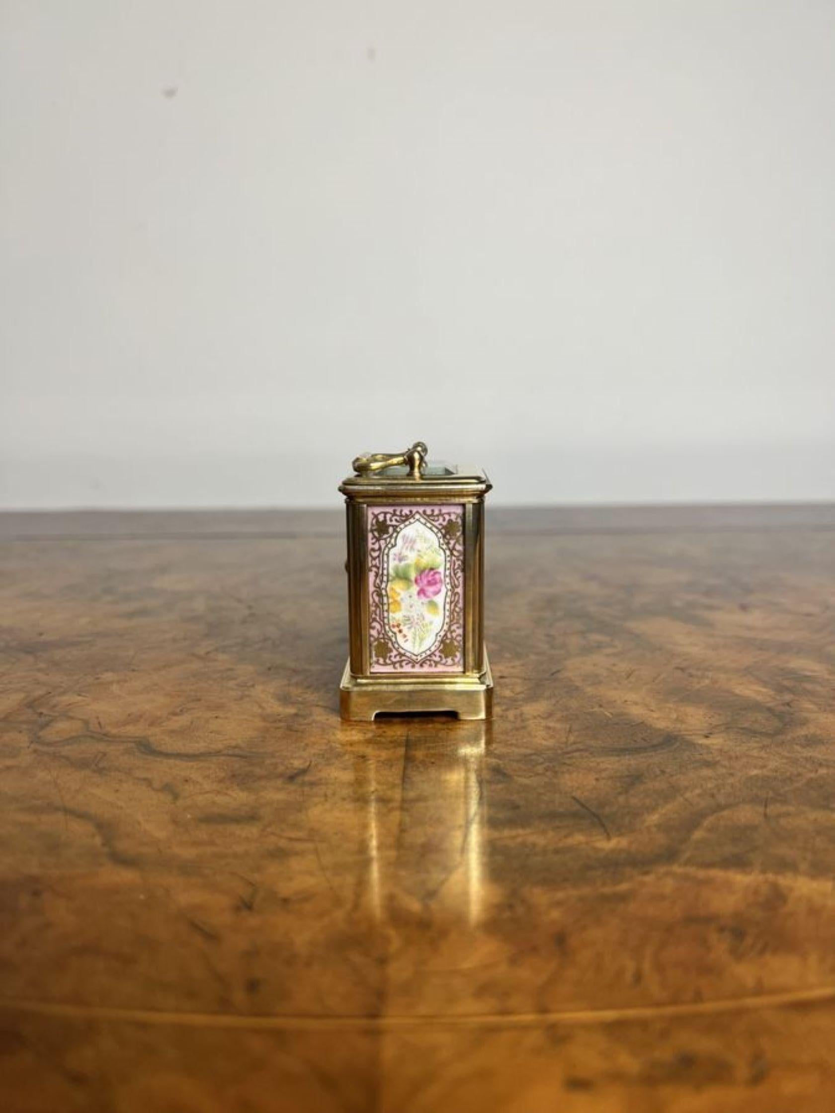 Atemberaubende antike Edwardian Qualität Miniatur Kutsche Uhr  (20. Jahrhundert) im Angebot