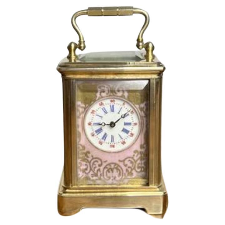 Stunning antique Edwardian quality miniature carriage clock  For Sale