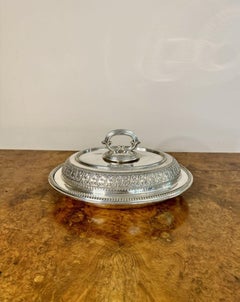 Stunning antique Edwardian quality silver plated entree dish