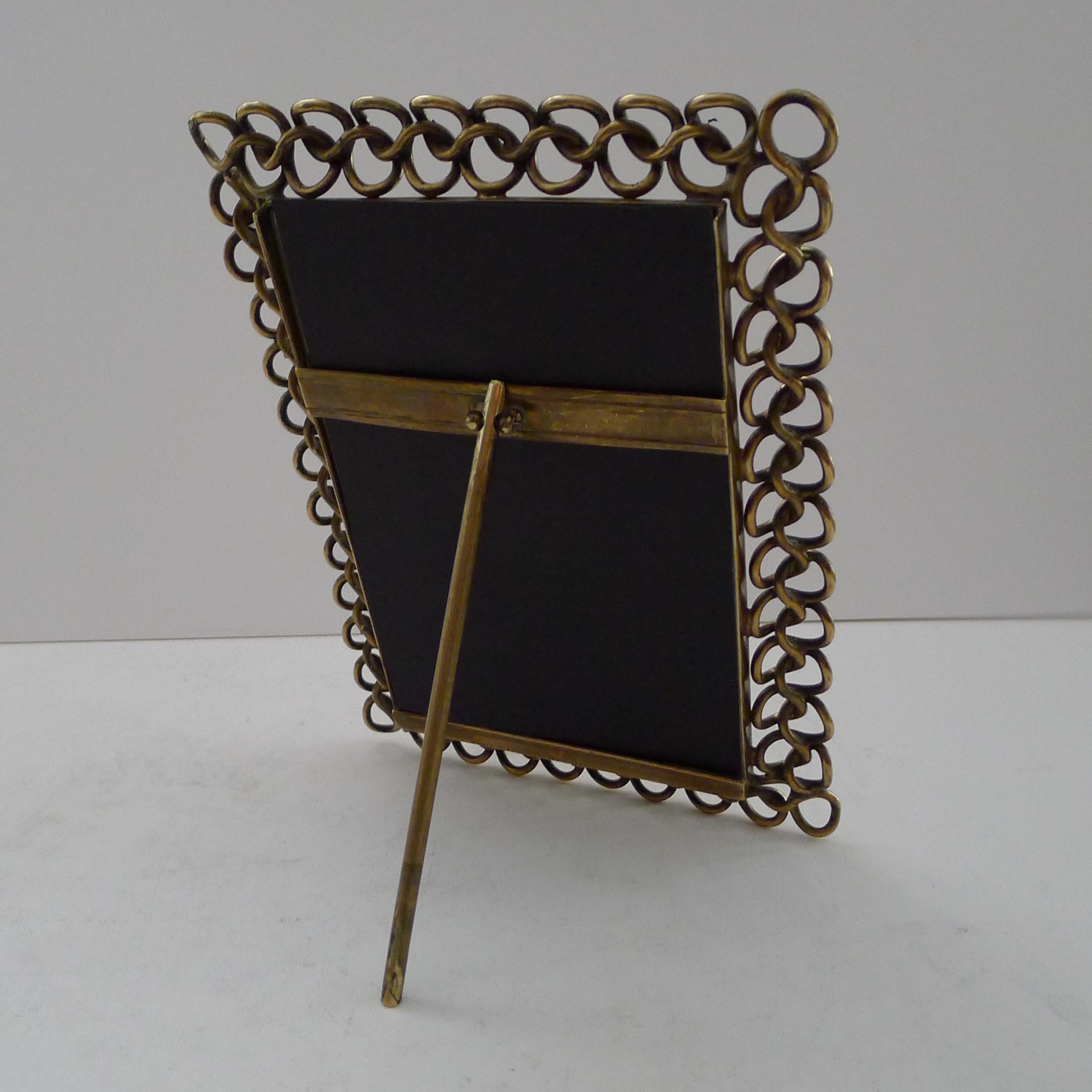 Stunning Antique English Brass Ring Picture Frame c.1890 In Good Condition In Bath, GB
