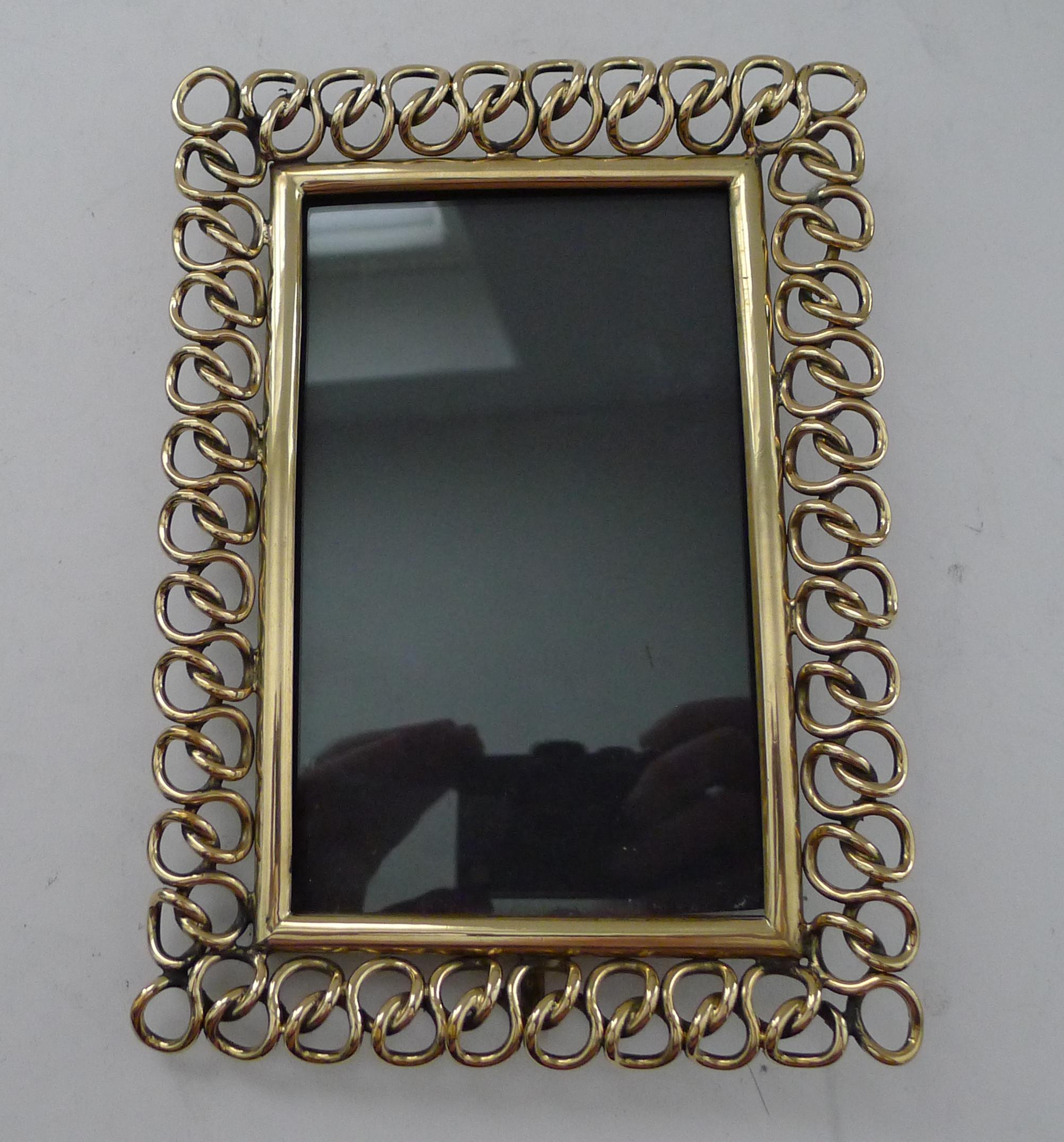 Late 19th Century Stunning Antique English Brass Ring Picture Frame c.1890