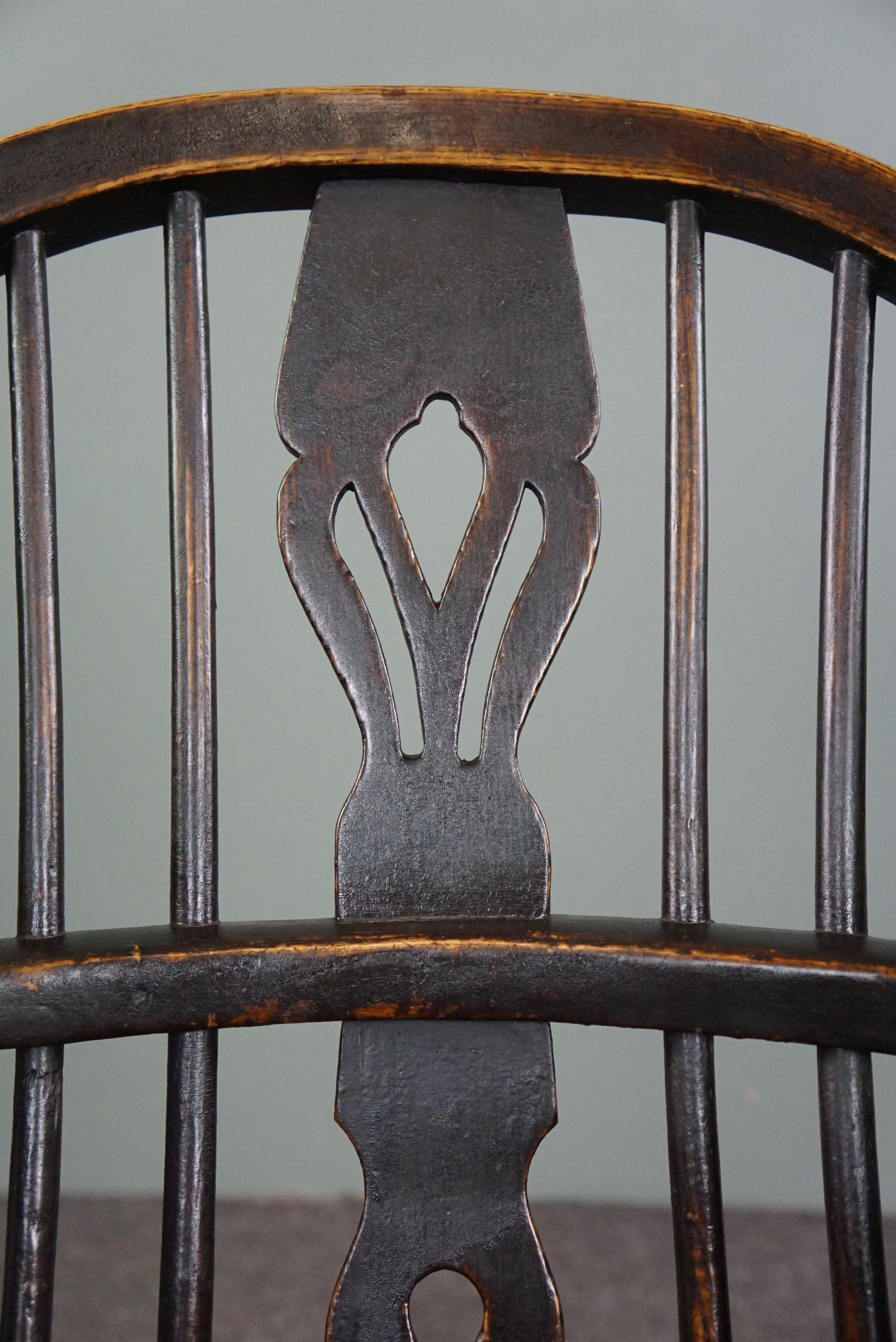 Atemberaubender antiker englischer Windsor-Sessel/Sessel mit niedriger Rückenlehne, 18. Jahrhundert im Angebot 7