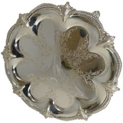 Stunning Antique English Silver Plated Tray or Salver, circa 1860