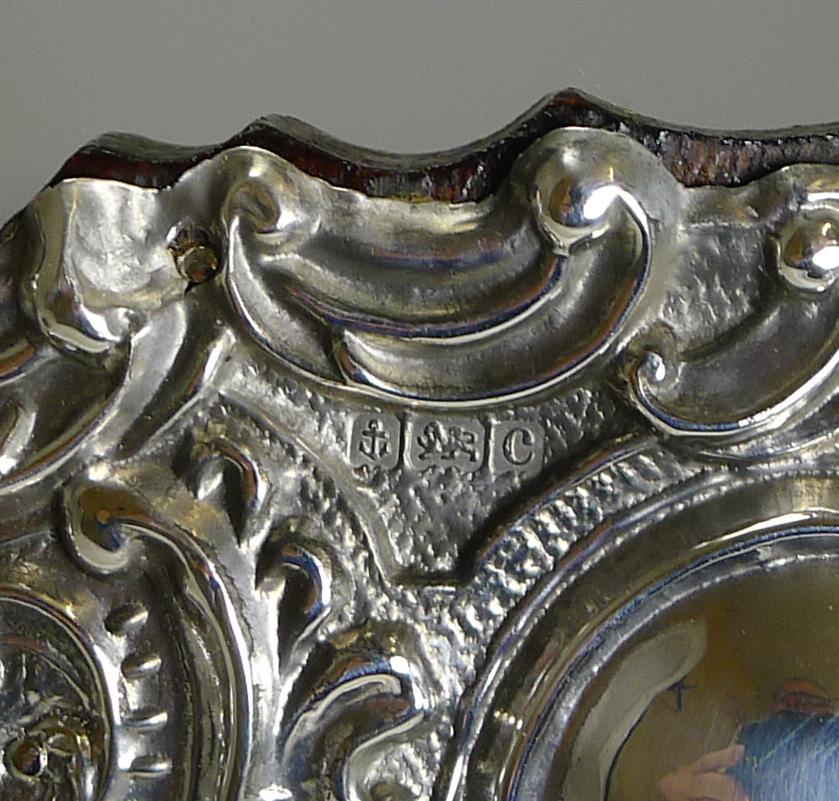 Edwardian Stunning Antique English Sterling Silver Photograph Frame, 1902