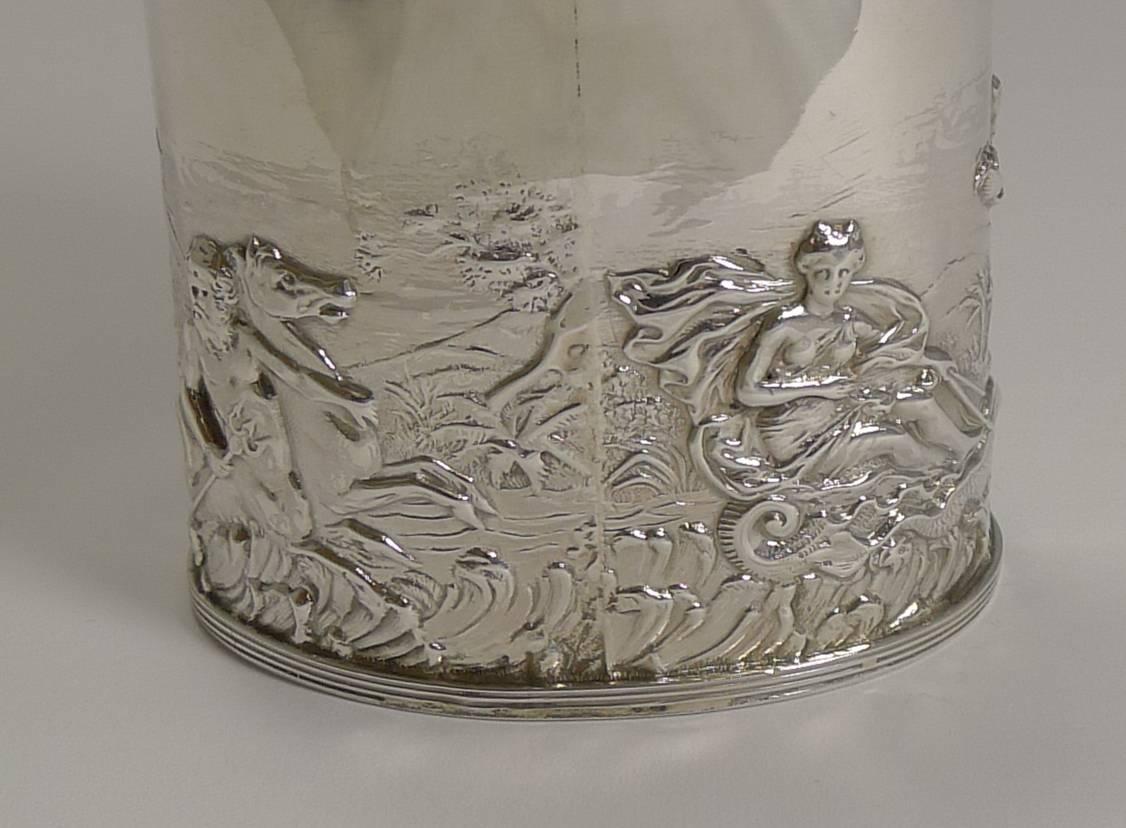 Stunning Antique English Sterling Silver Tea Caddy In Excellent Condition In Bath, GB