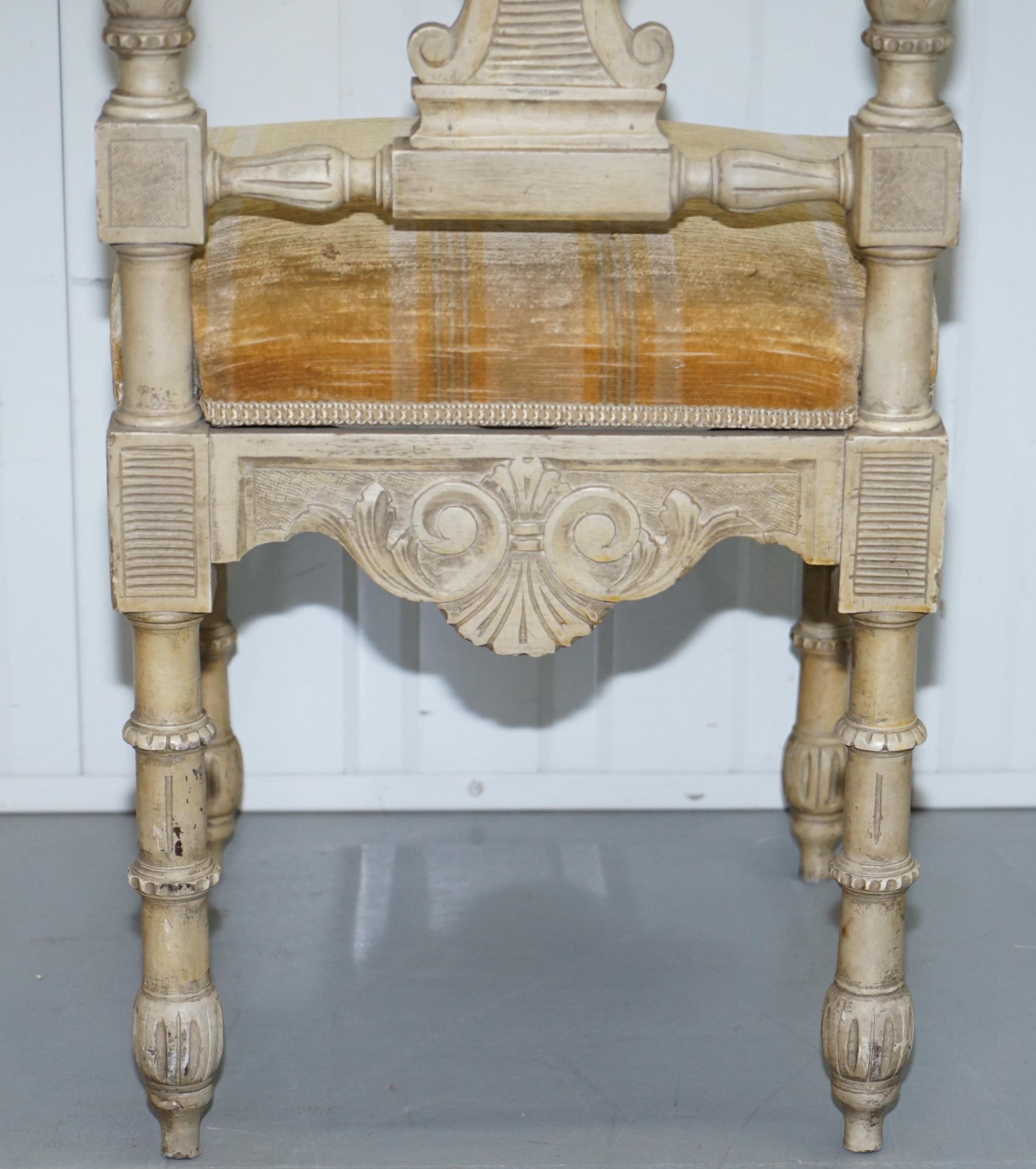 Stunning Antique French Louis Carved Occasional Chair with Cherub Detailing 8