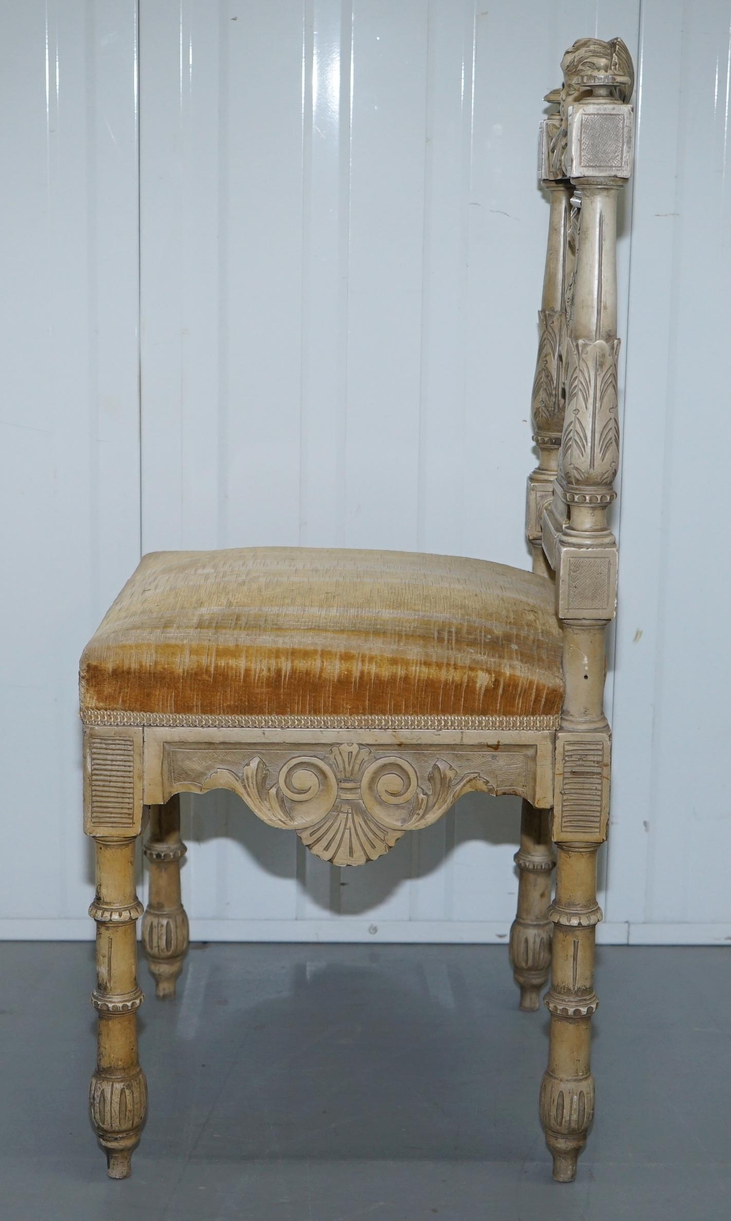 Stunning Antique French Louis Carved Occasional Chair with Cherub Detailing 9