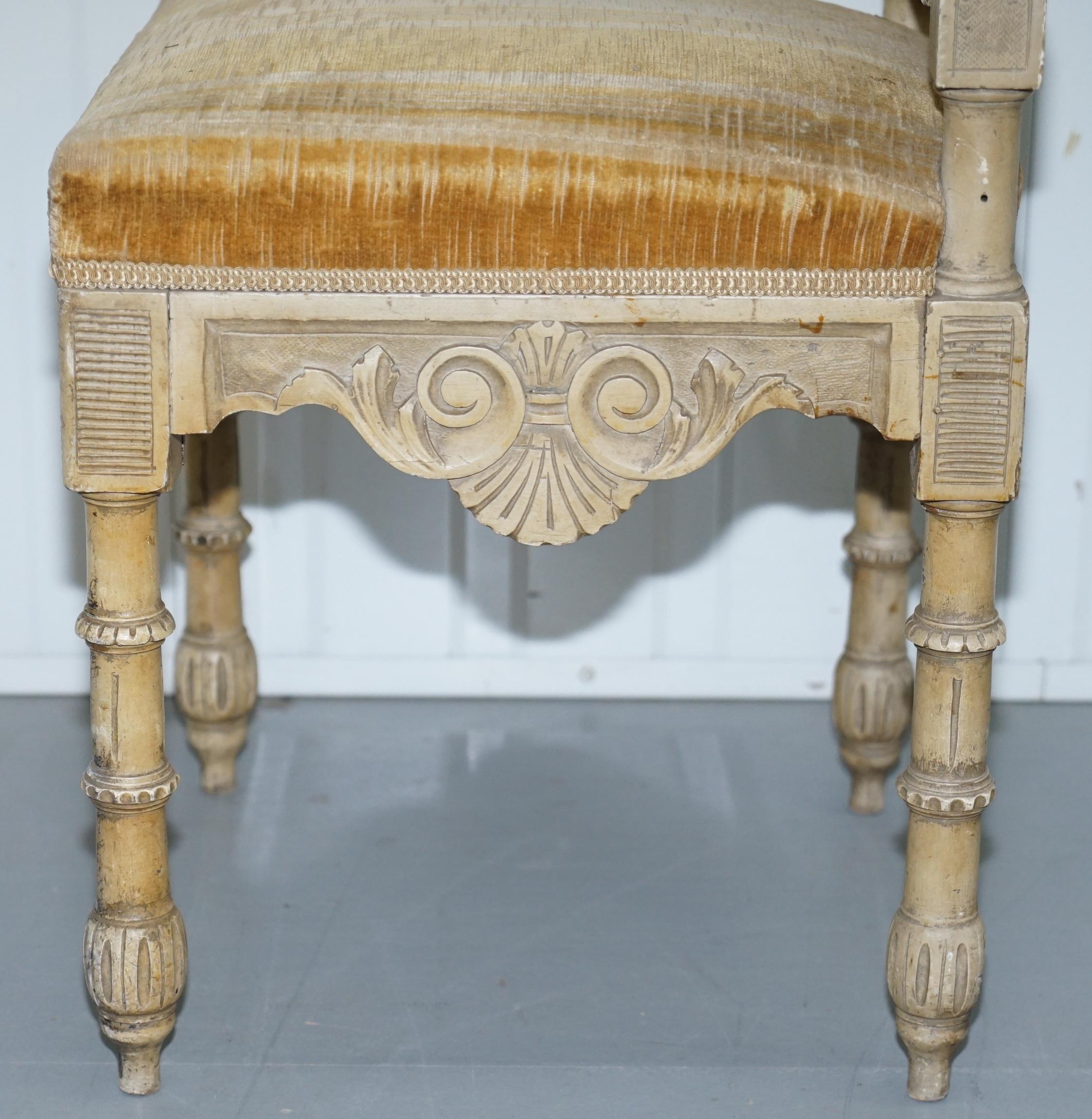 Stunning Antique French Louis Carved Occasional Chair with Cherub Detailing 10