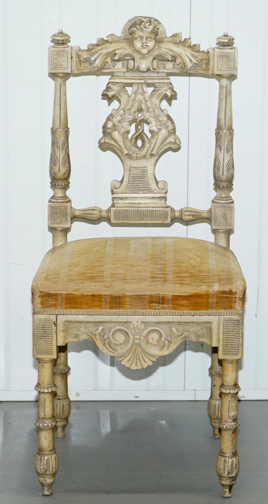 We are delighted to offer for sale this stunning antique French Louis occasional chair with Cherub carved detailing

Please note the delivery fee listed is just a guide, it covers within the M25 only, for an accurate quote please send me your