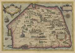 Stunning Antique Map of the Island Ceylon or Sri Lanka