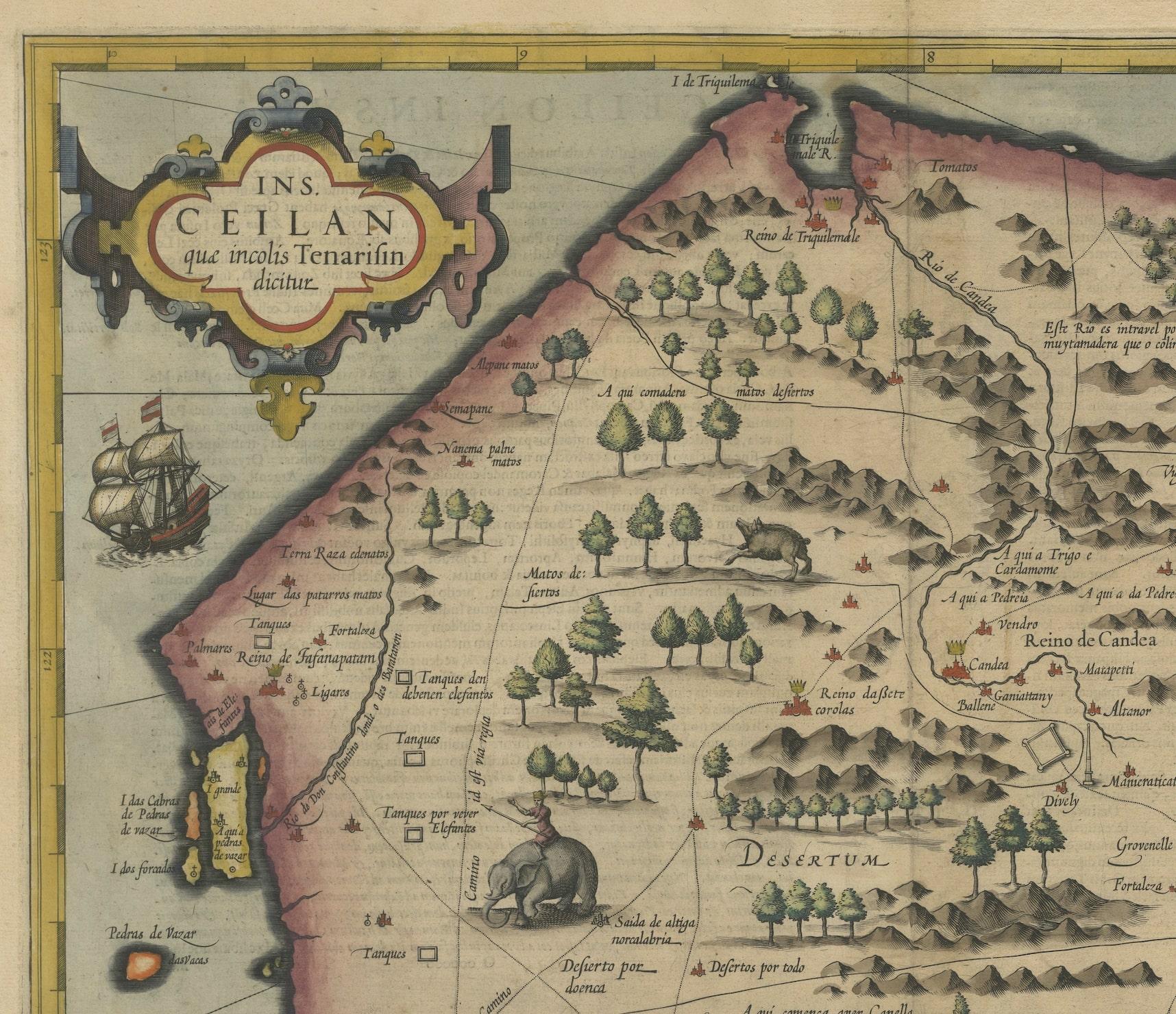 island of ceylon map