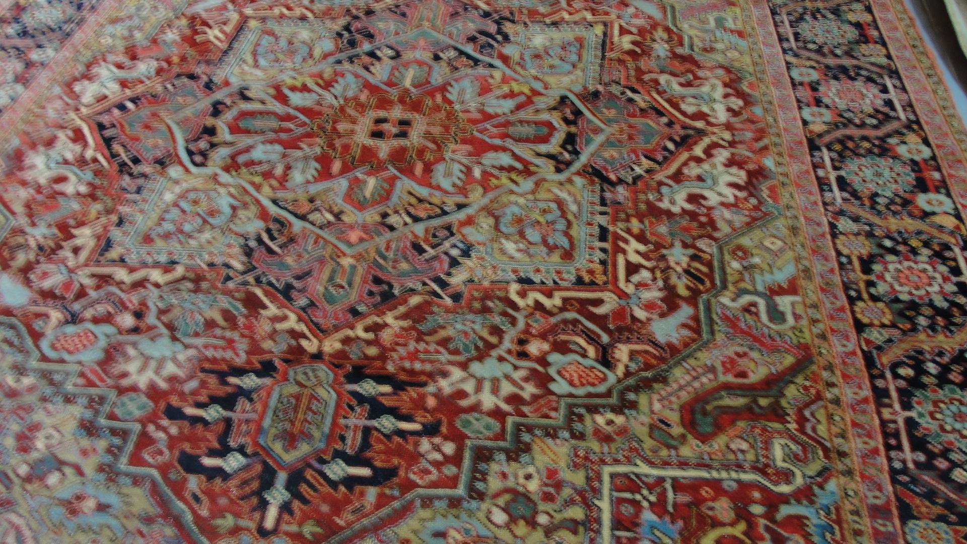  Antique Persian Heriz, 8'4