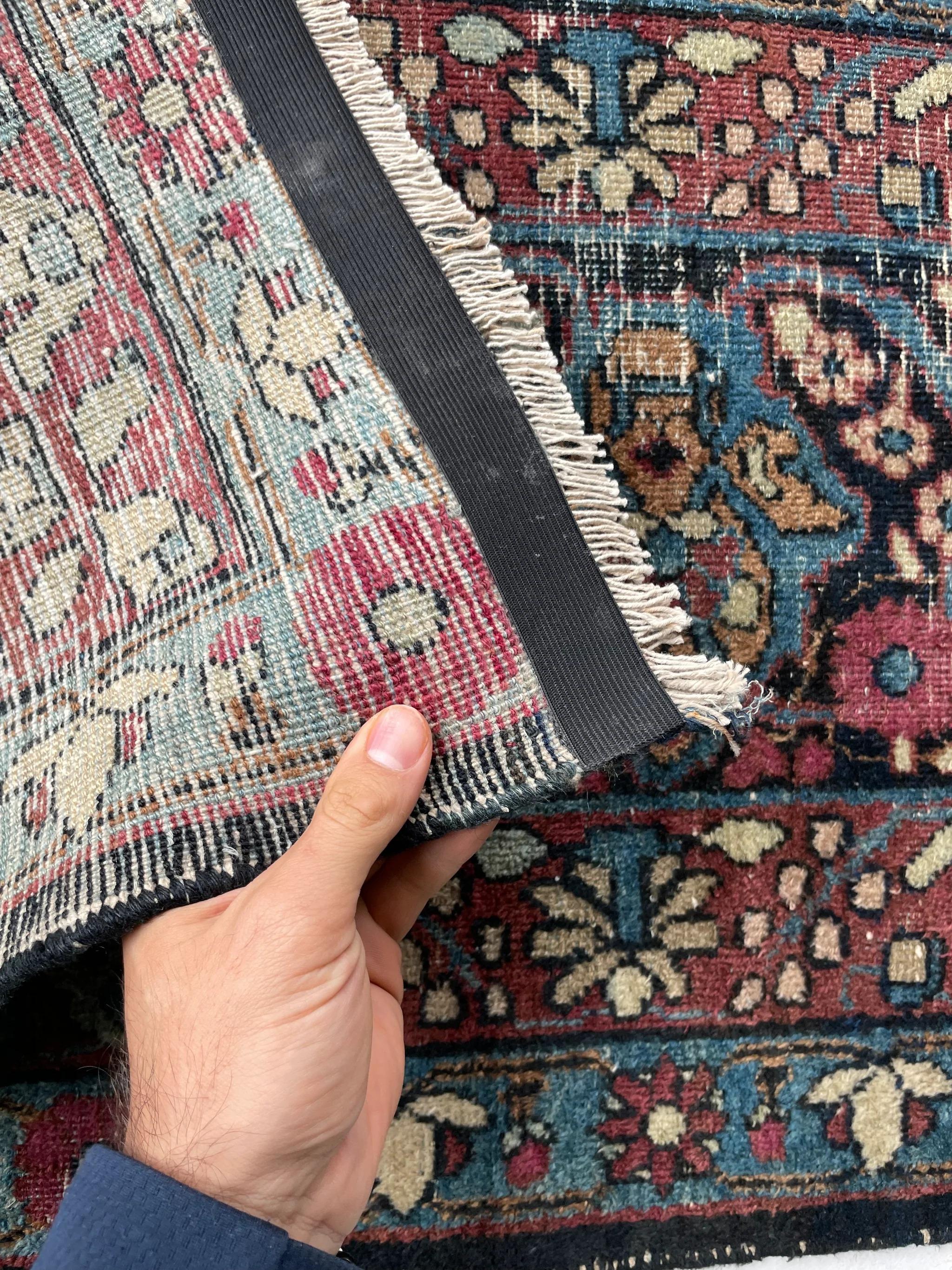 Superbe tapis persan ancien Kermanshah-Lavar de couleur unique, datant d'environ 1920 en vente 5