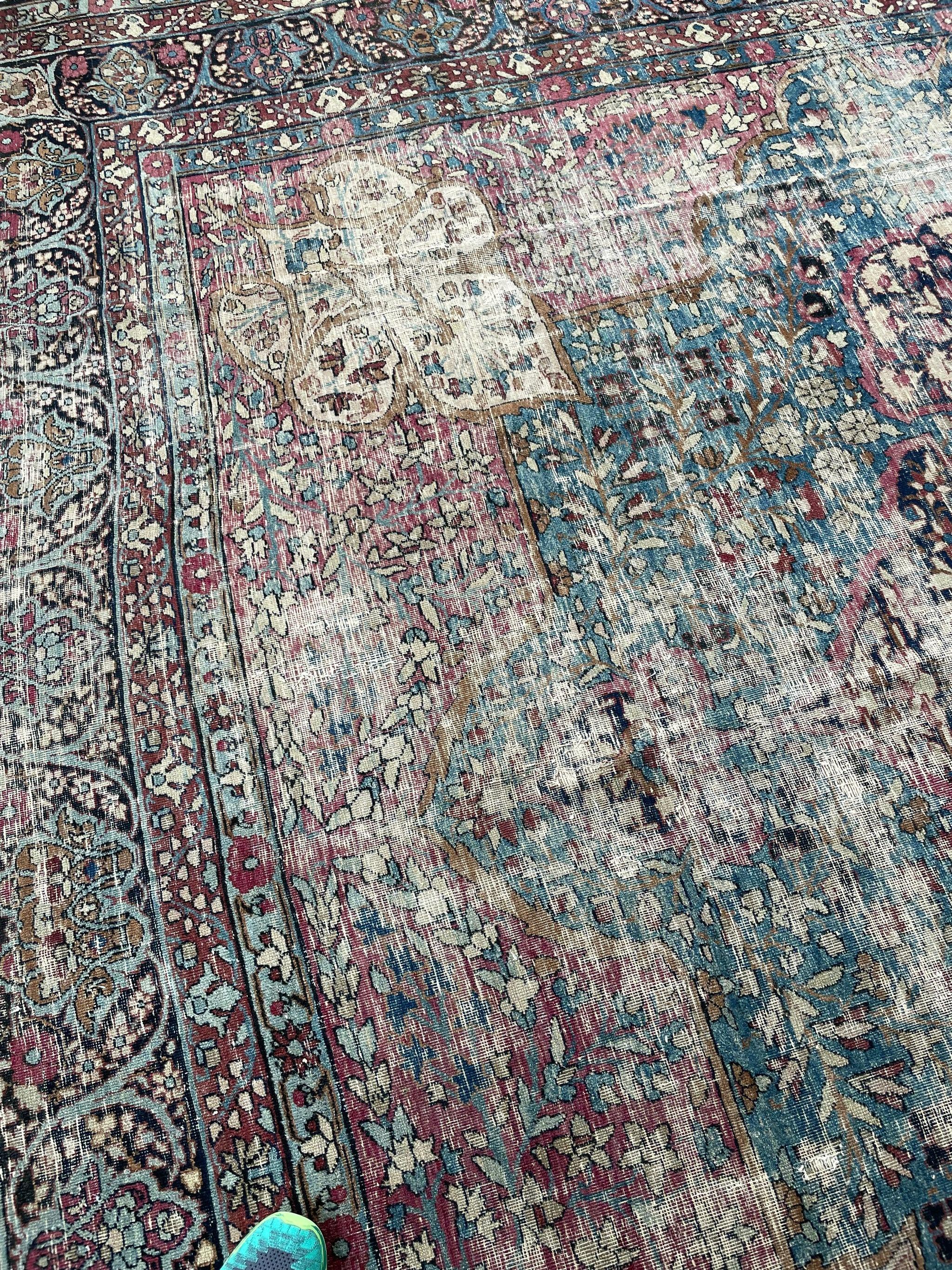 Superbe tapis persan ancien Kermanshah-Lavar de couleur unique, datant d'environ 1920 en vente 3