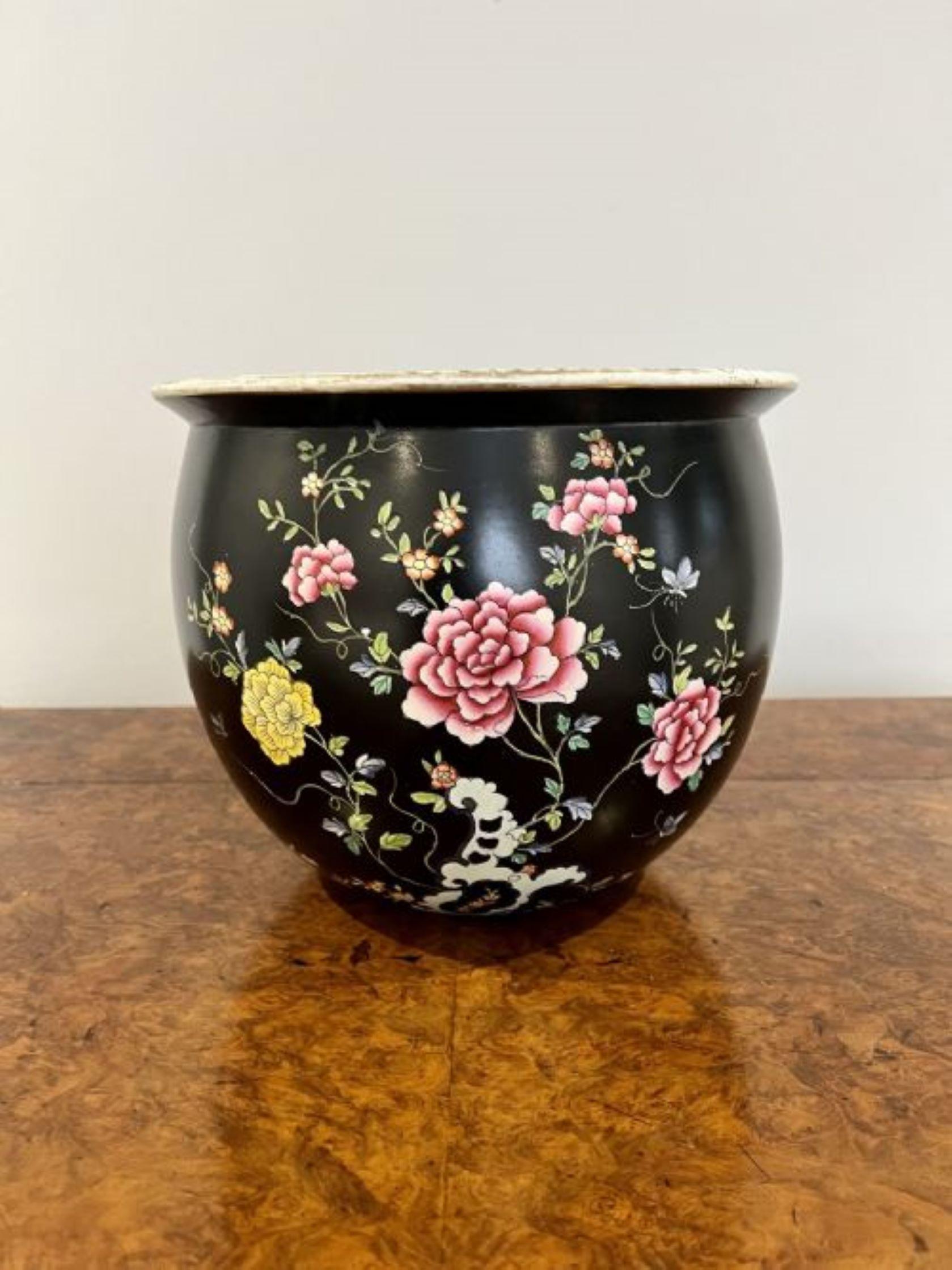 Céramique Superbe jardinière ancienne de qualité en vente
