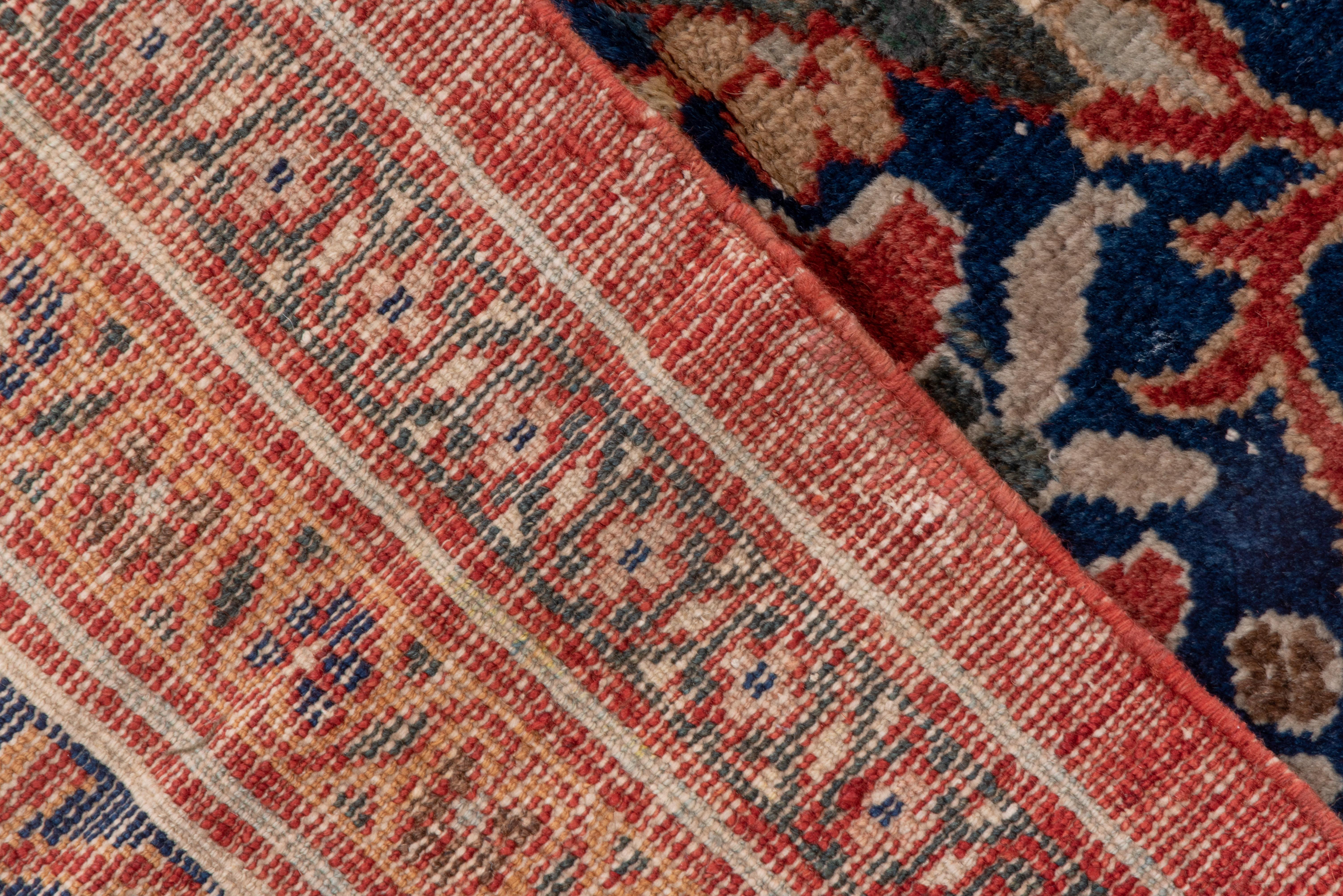 Stunning Antique Red Persian Sultanabad Mansion Carpet, Red Outer Field, 1900s For Sale 2