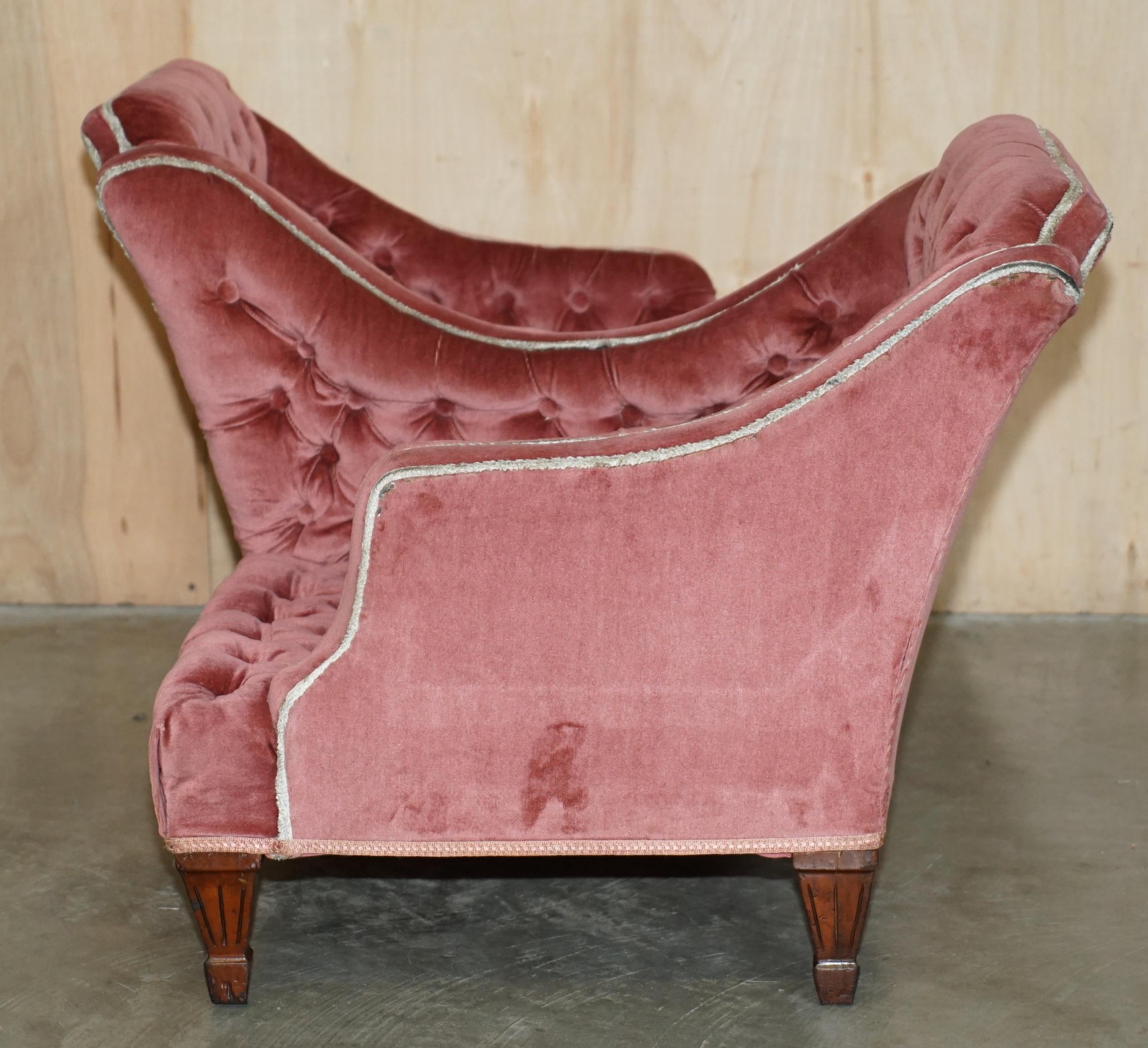 STUNNING ANTiQUE REGENCY CHESTERFIELD TUFTED „TETE A TETE“ CONVERSATION SOFA im Angebot 6
