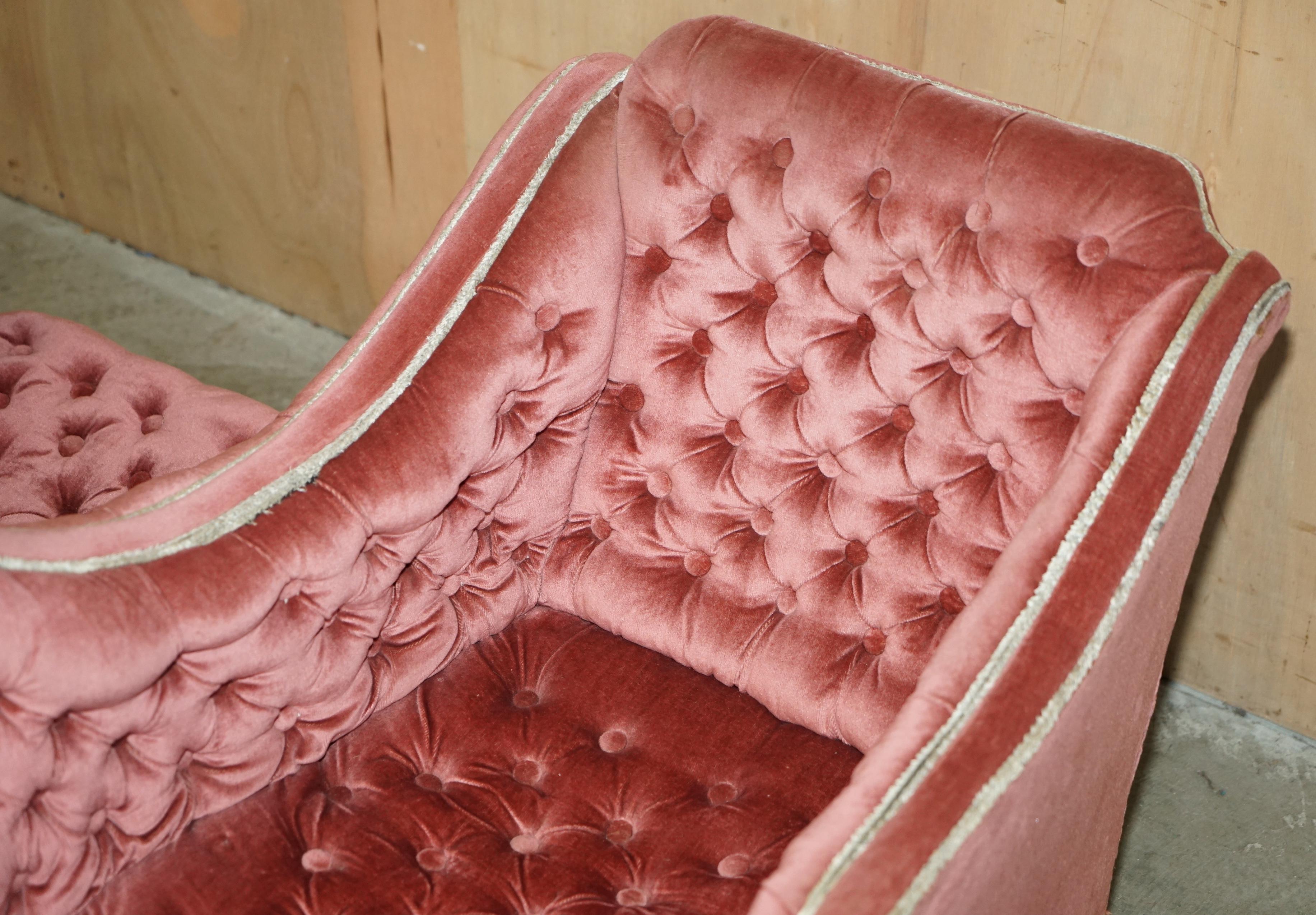 STUNNING ANTiQUE REGENCY CHESTERFIELD TUFTED „TETE A TETE“ CONVERSATION SOFA im Angebot 10