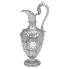 Atemberaubende antike schottische viktorianische Silber-Weinkanne aus Silber - Edinburgh 1878
