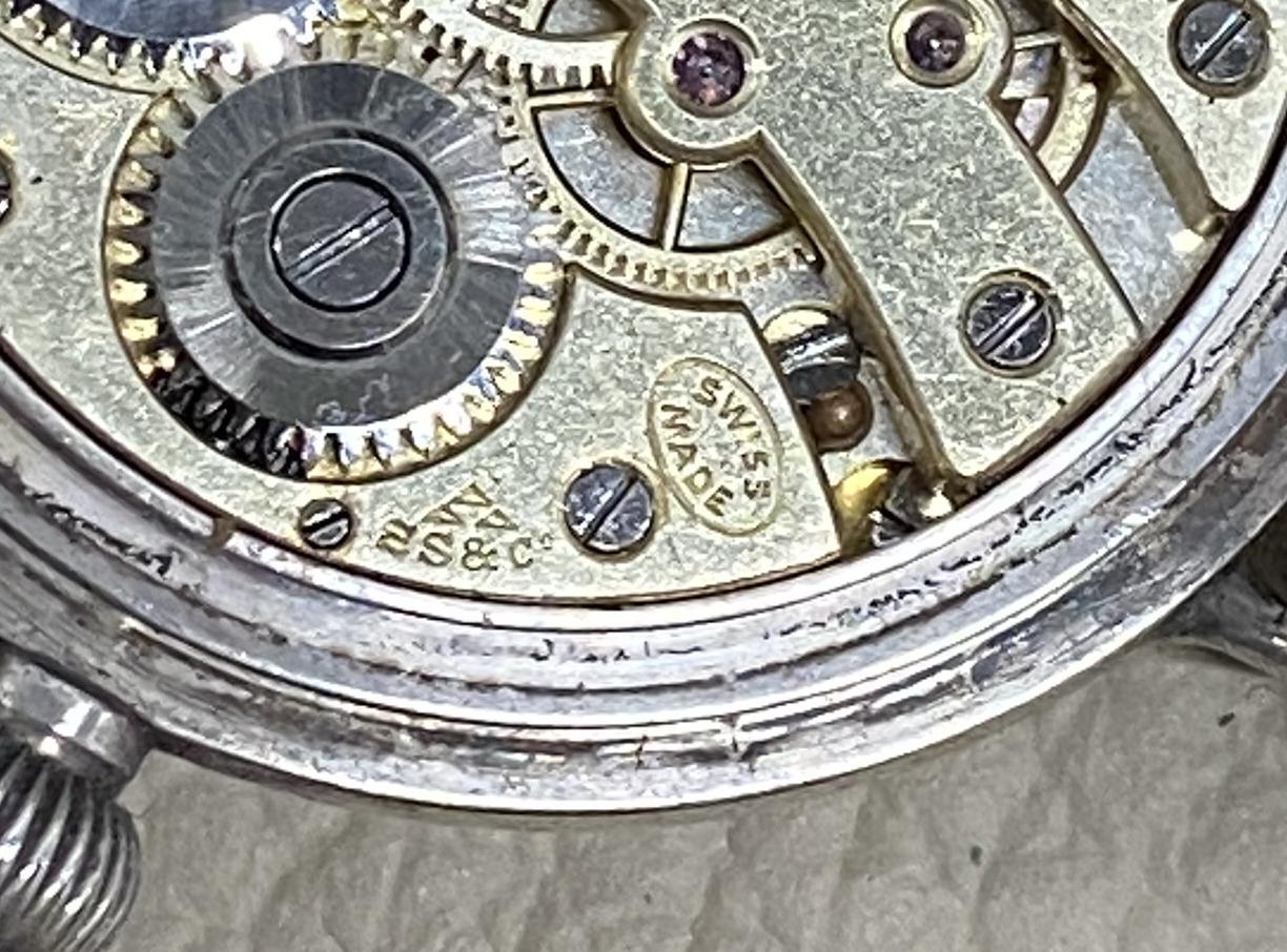 Stunning Antique Solid Sterling Silver Aviator Wristwatch Half Hunter Case 11
