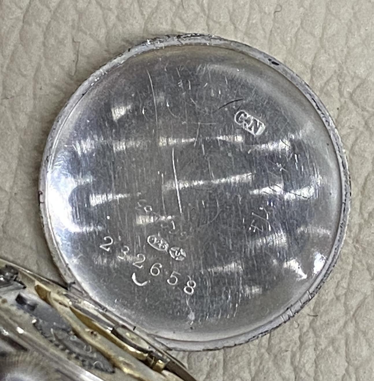 Stunning Antique Solid Sterling Silver Aviator Wristwatch Half Hunter Case 12
