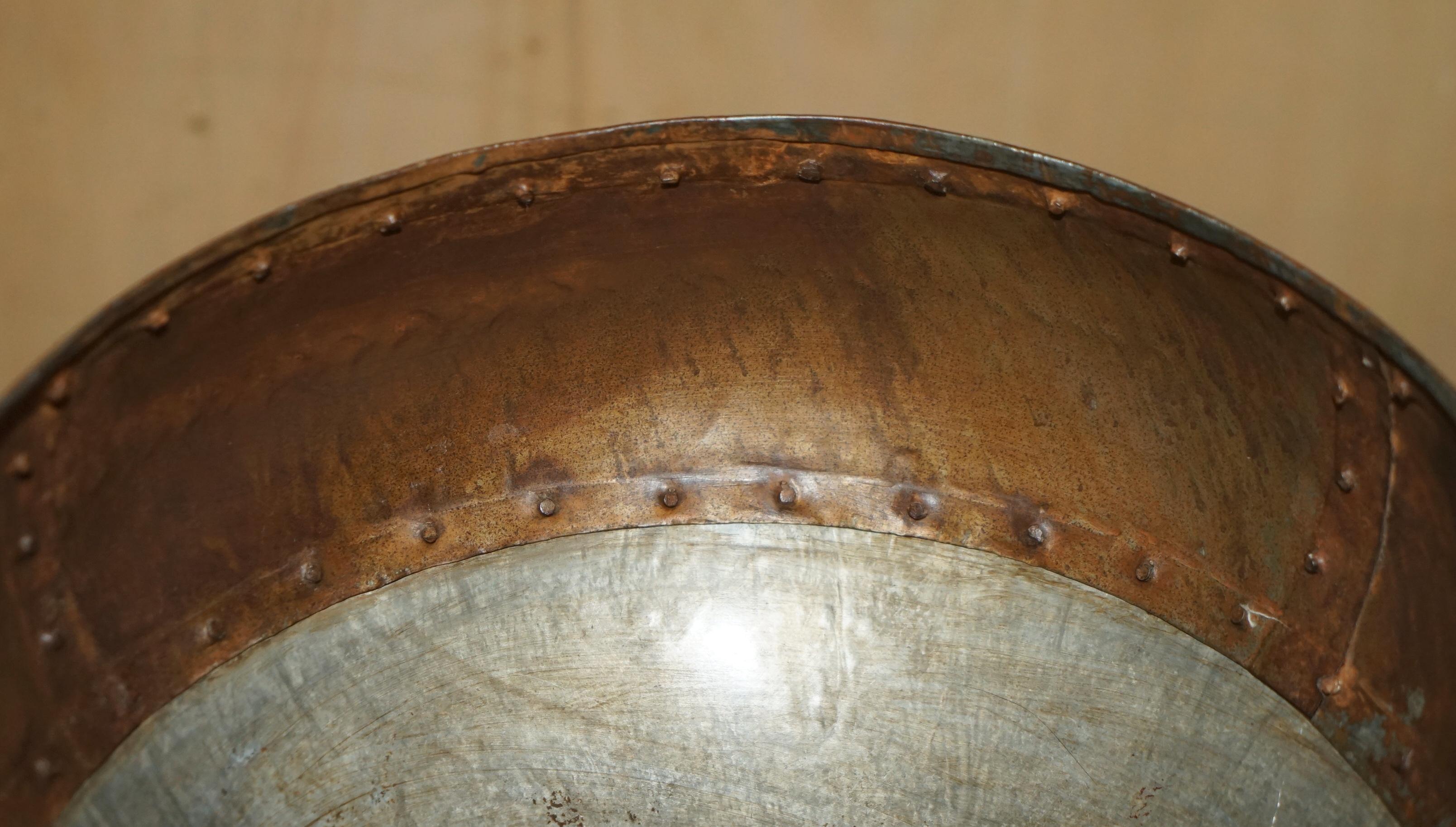Medieval STUNNING ANTIQUE SUPER DECORATiVE HAND HAMMERED BOWL IDEAL FOR FRUIT OR PUNCH For Sale
