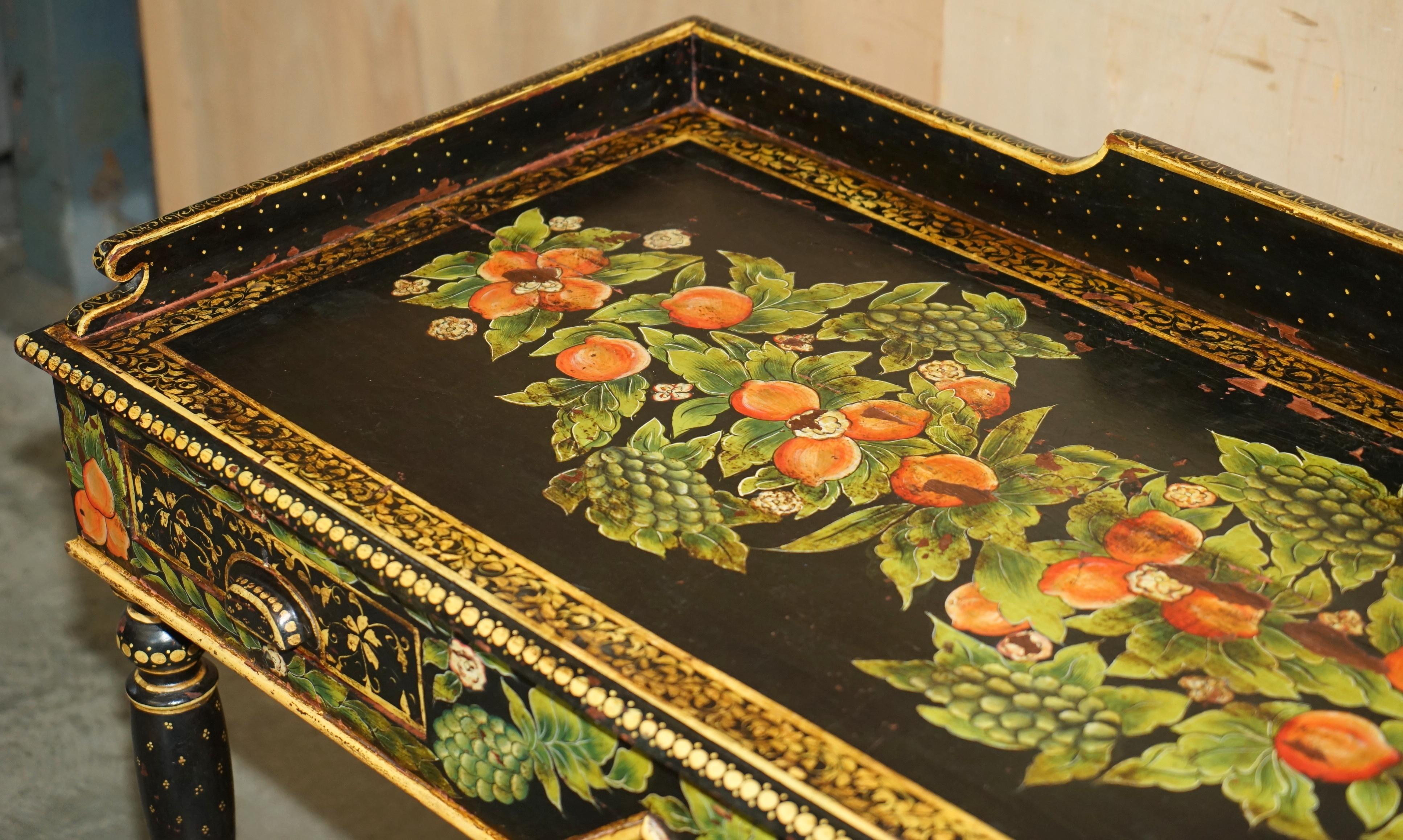 STUNNING ANTiQUE SWEDISH PAINTED WRITING DRESSING TABLE DESK WITH TWIN DRAWERS 3